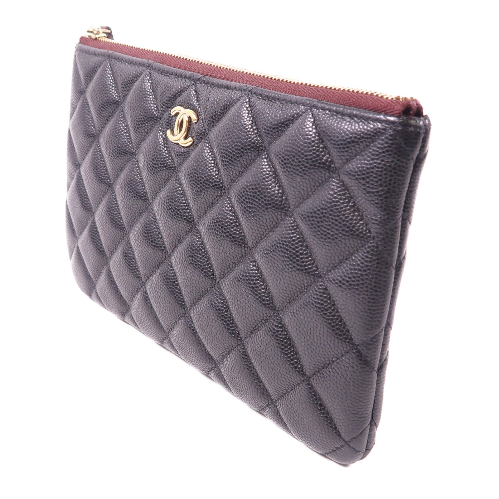 CHANEL 牛皮皮革Clutch金扣手拿包