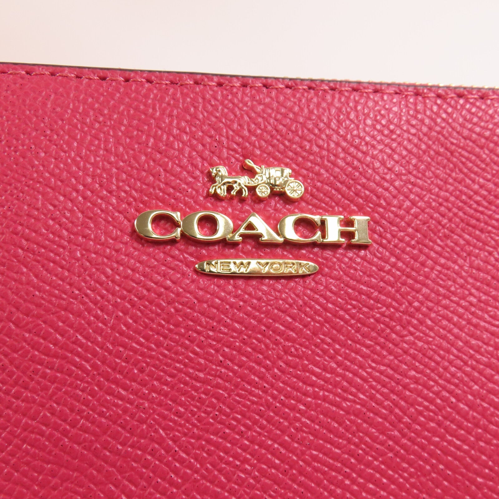 COACH 牛皮皮革Pouch金扣手拿包