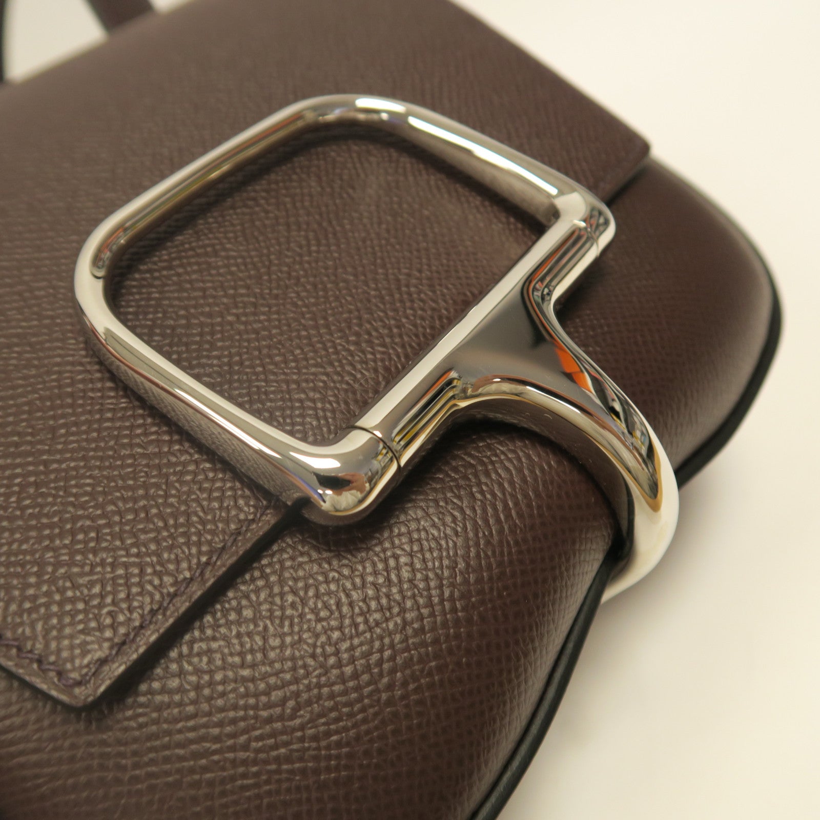 HERMES 【激減優惠】Epsom皮革Mini Cavalleria金扣肩背袋紅色