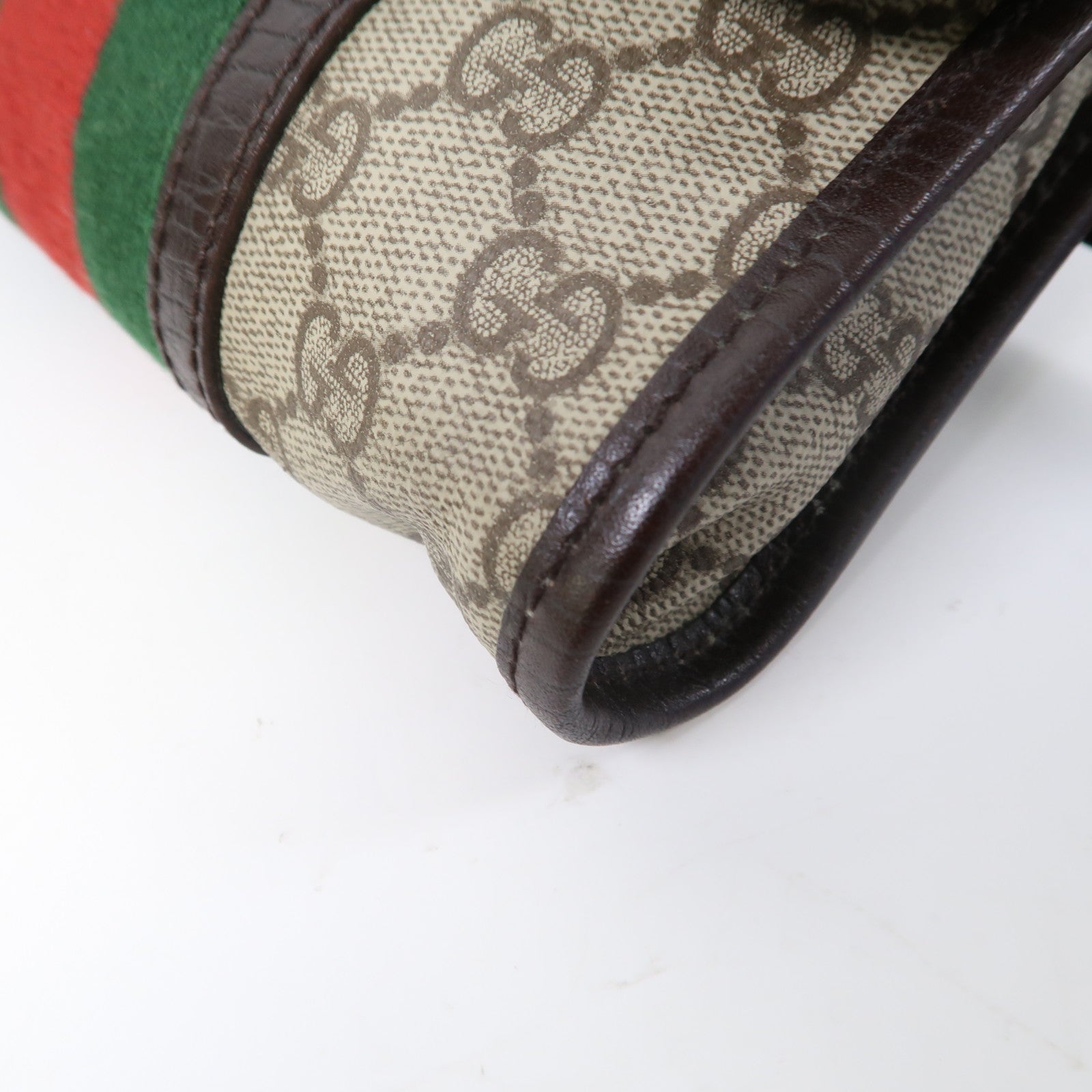 GUCCI 塗層帆布Waist Bag銀扣腰包啡色