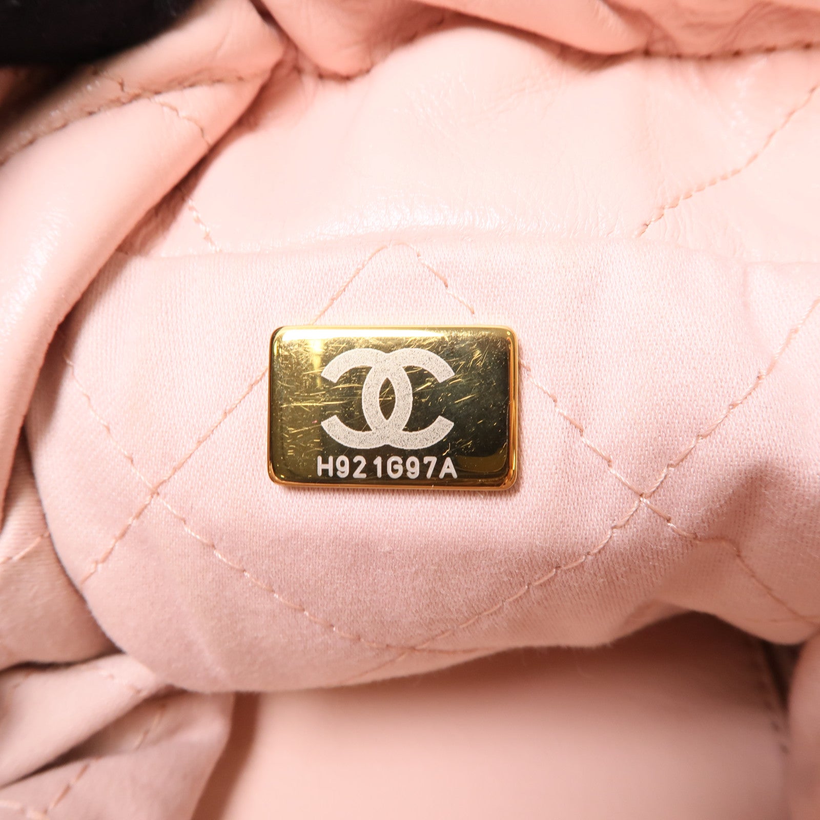 CHANEL【激減優惠】 牛皮皮革Mini 22金扣手挽肩背兩用袋粉紅色