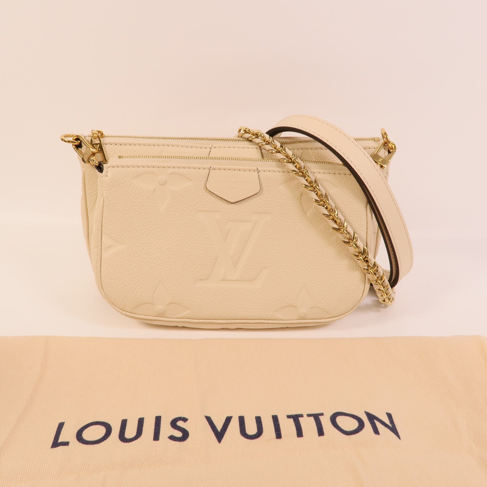 LOUIS VUITTON Monogram Empreinte Multi Pochette Accessoires手挽肩背兩用袋