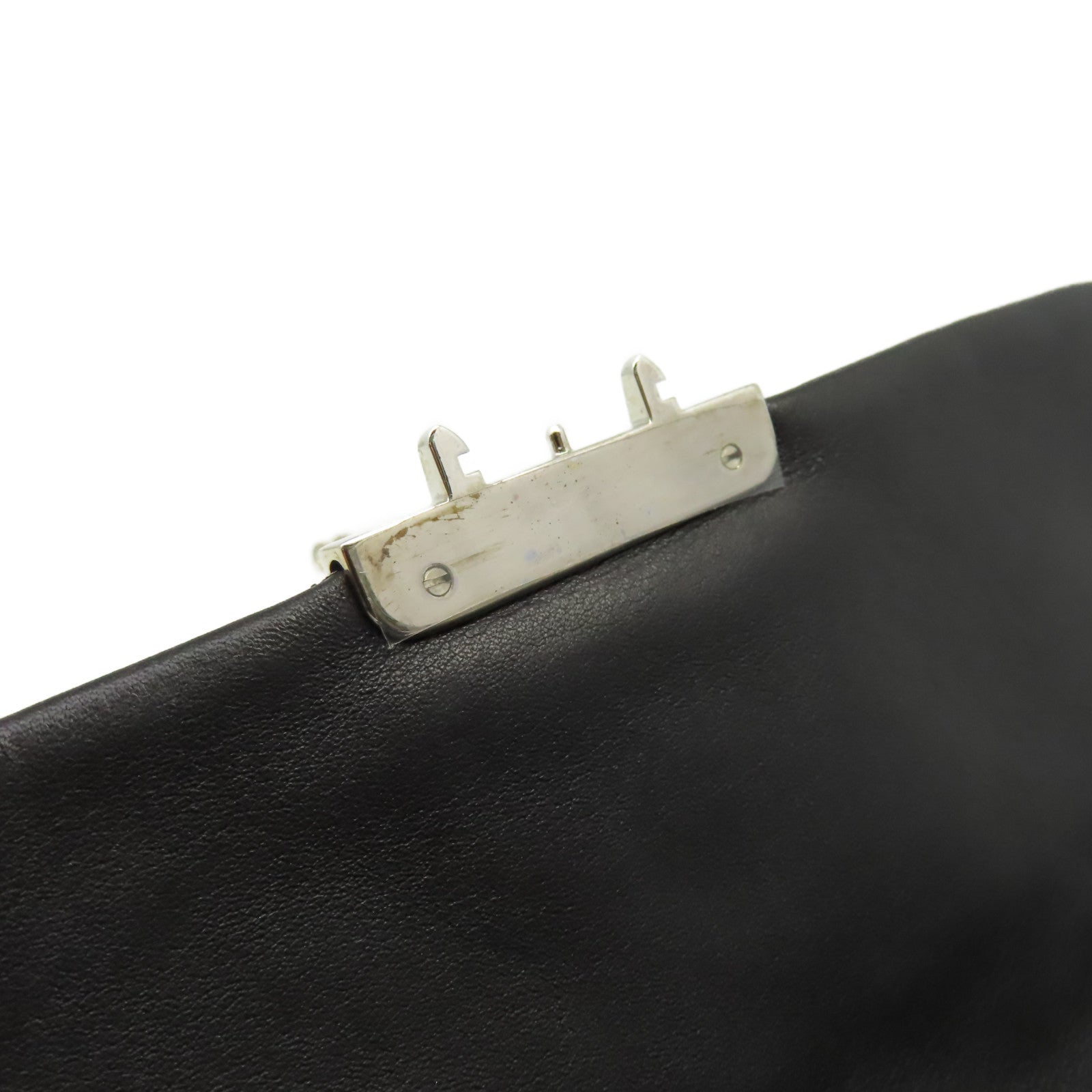 Dior 漆皮皮革Chain Shoulder Bag銀扣鏈帶肩背袋黑色