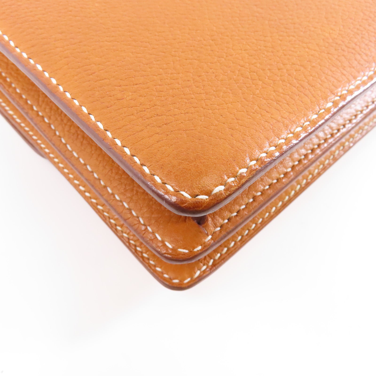HERMES Barenia Faubourg皮革Mini Roulis金扣肩背袋啡色