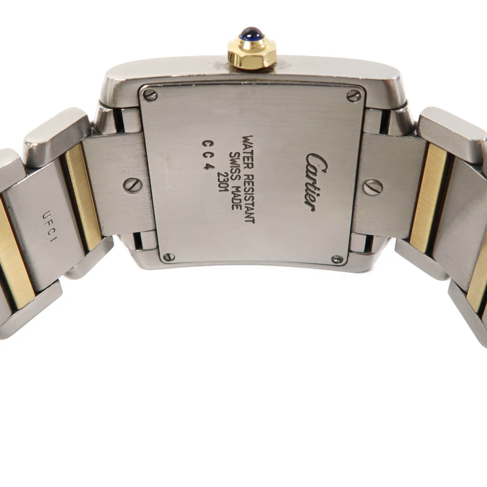 CARTIER Tank Francaise不鏽鋼手錶石英機芯米色
