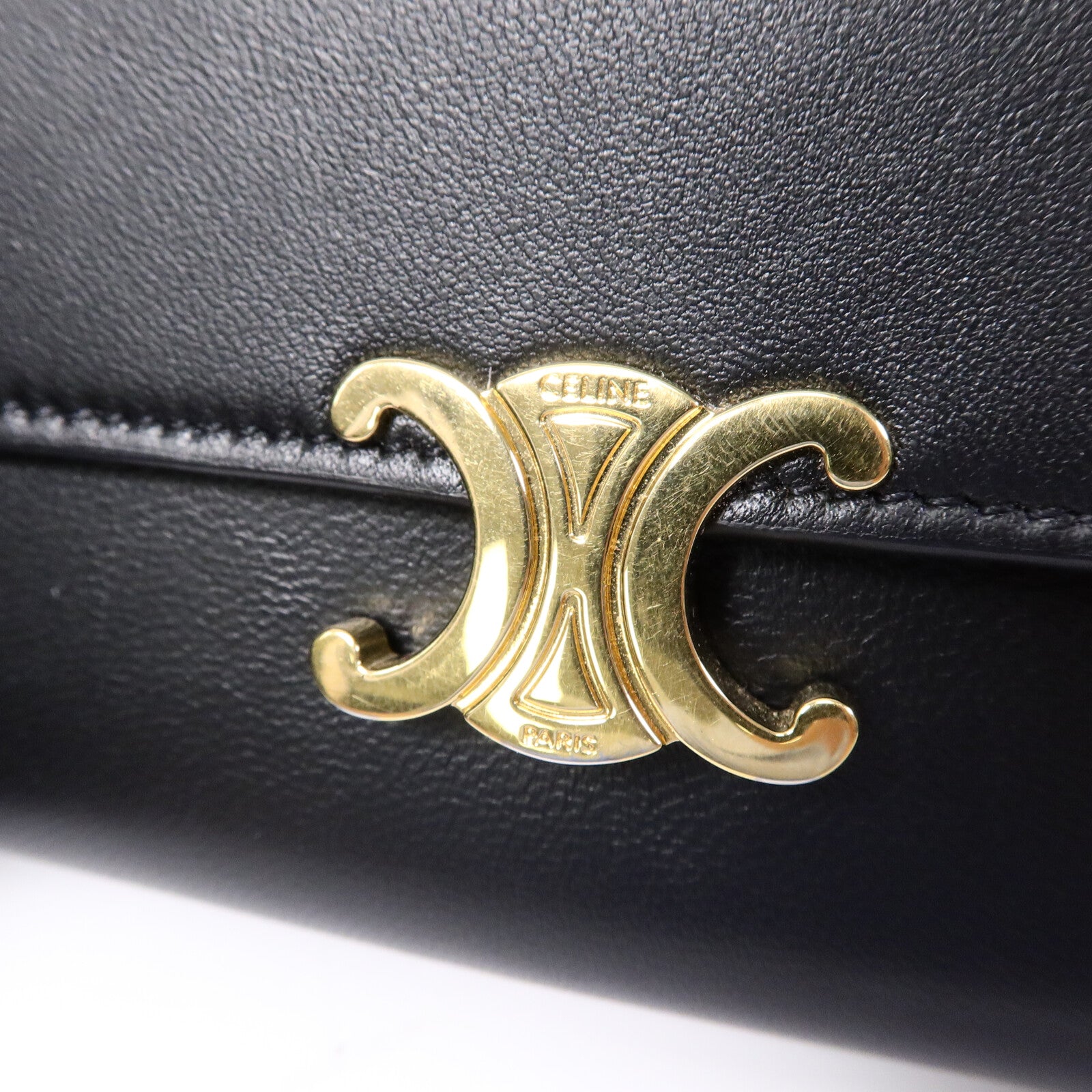 CELINE 牛皮皮革Triomphe Long Wallet長錢包