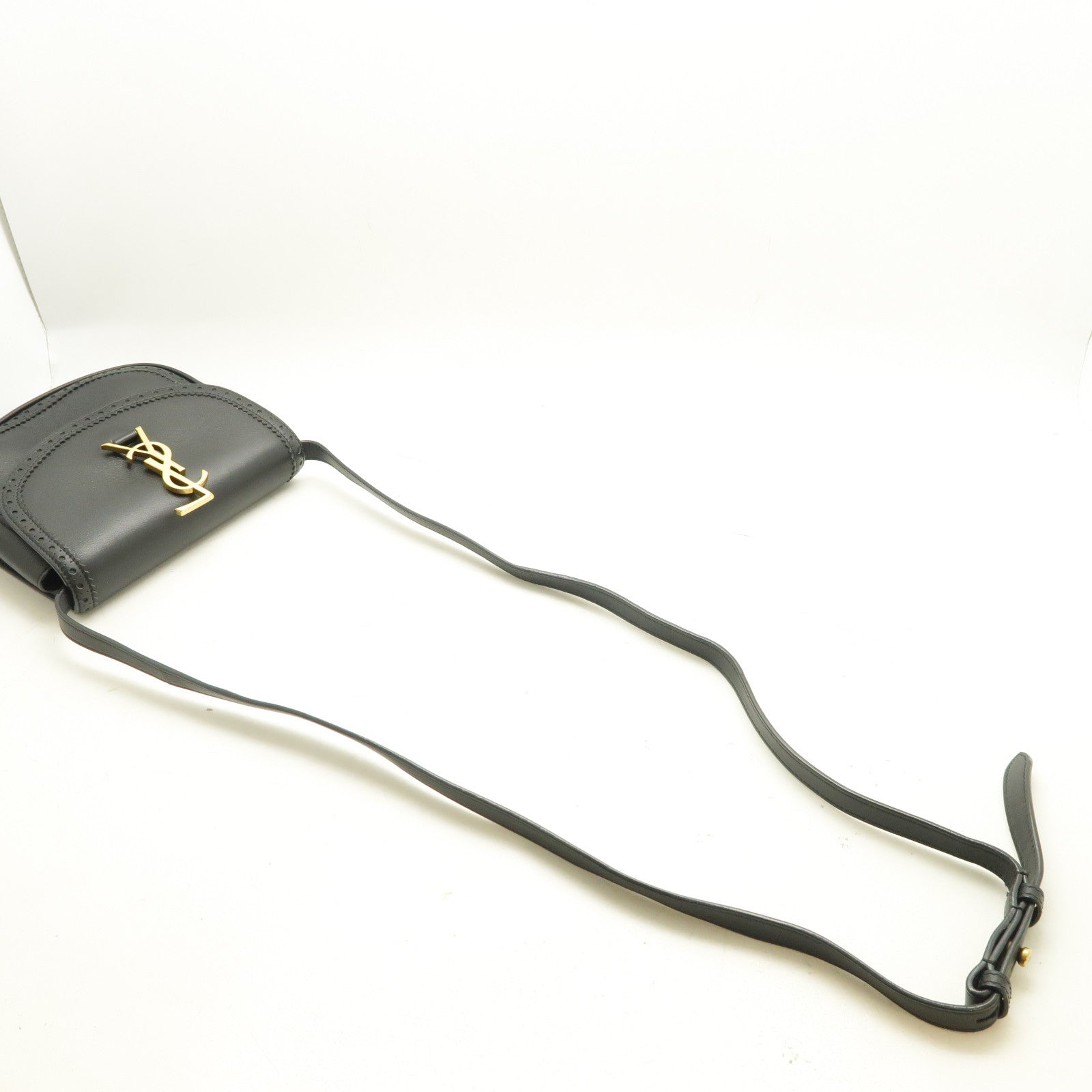 SAINT LAURENT 牛皮皮革kaia Small Shoulder Bag金扣肩背袋黑色