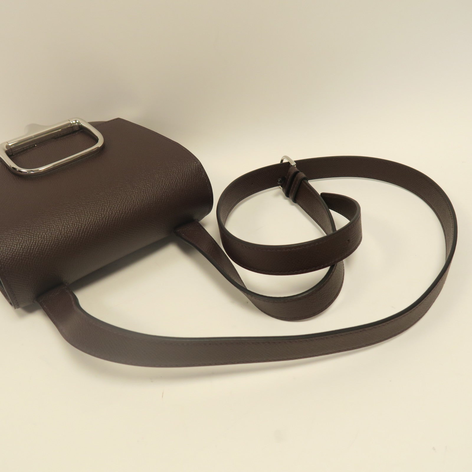 HERMES 【激減優惠】Epsom皮革Mini Cavalleria金扣肩背袋紅色