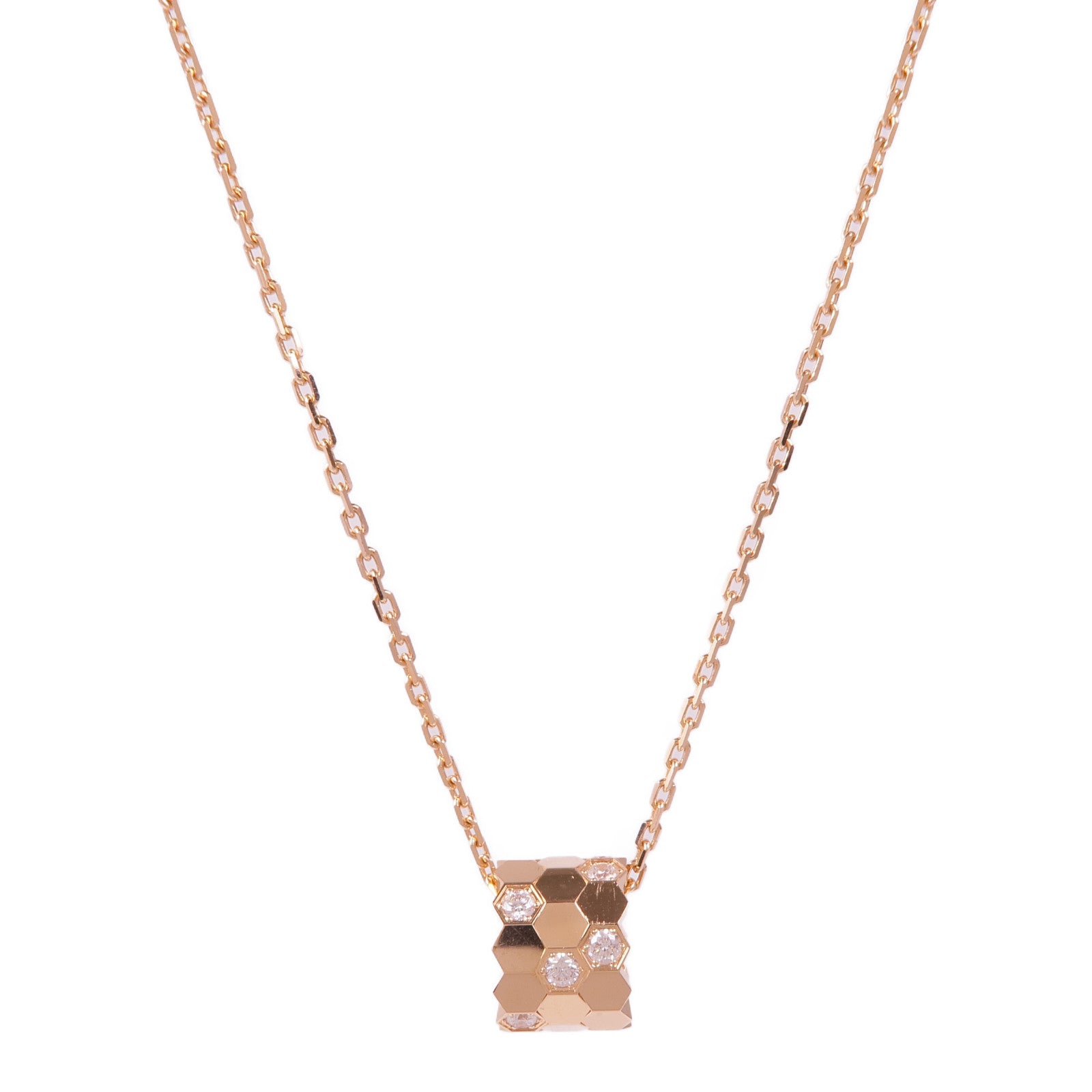Chaumet 18K玫瑰金Bee de Chaumet鑽石項鍊
