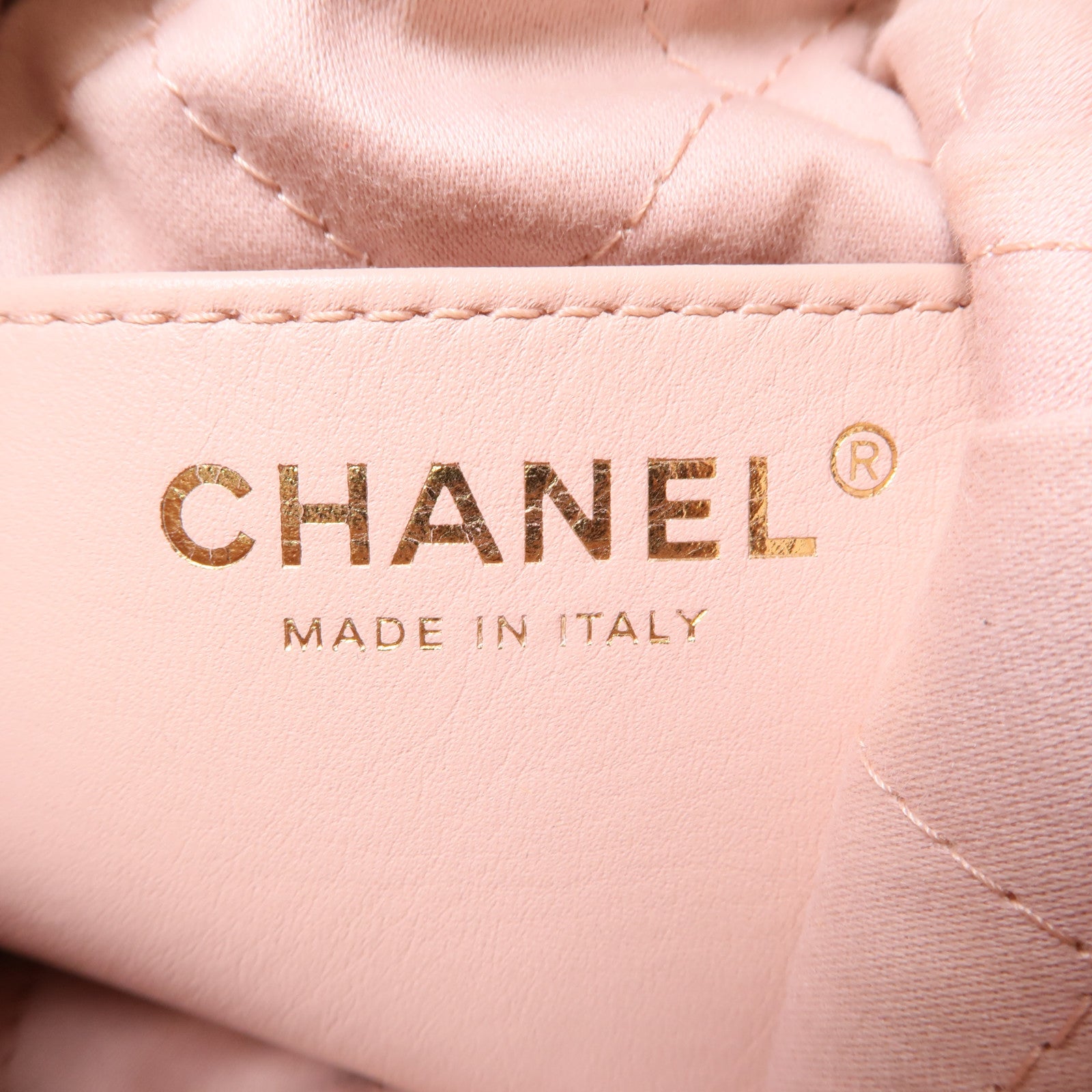 CHANEL【激減優惠】 牛皮皮革Mini 22金扣手挽肩背兩用袋粉紅色