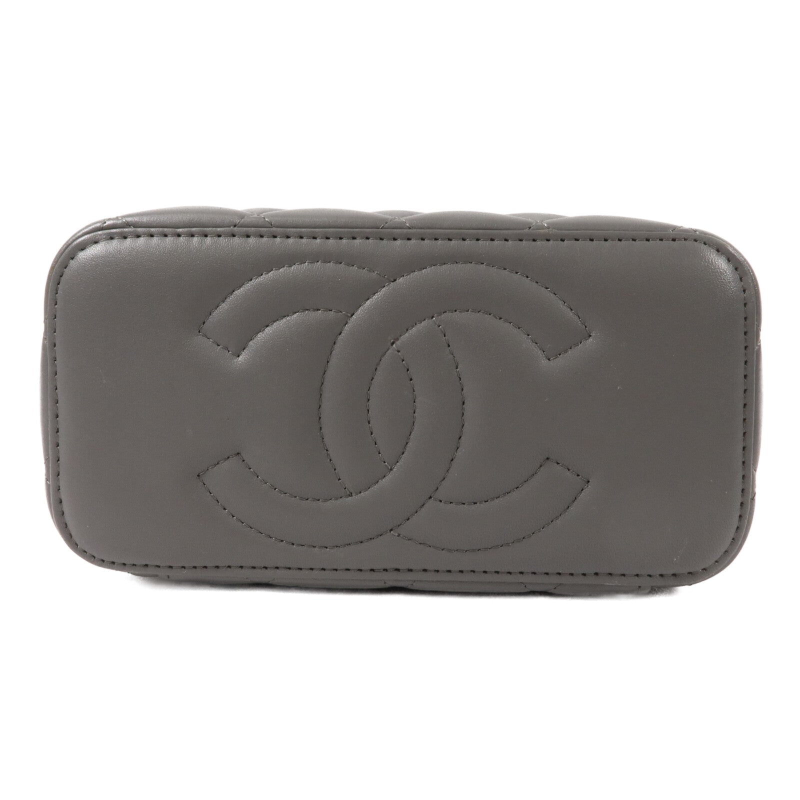 CHANEL 羊皮皮革Vanity Bag鏈帶手挽肩背兩用袋