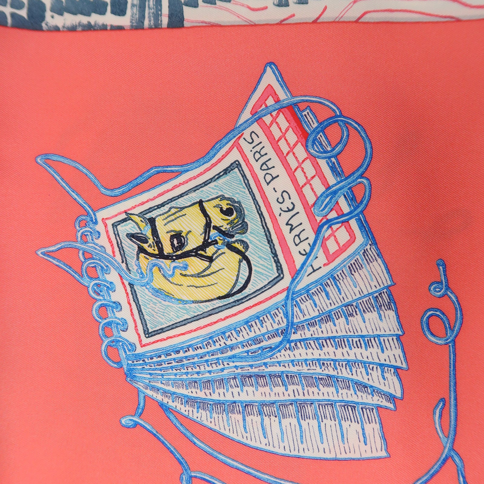 HERMES 絲質Scarf圍巾彩色