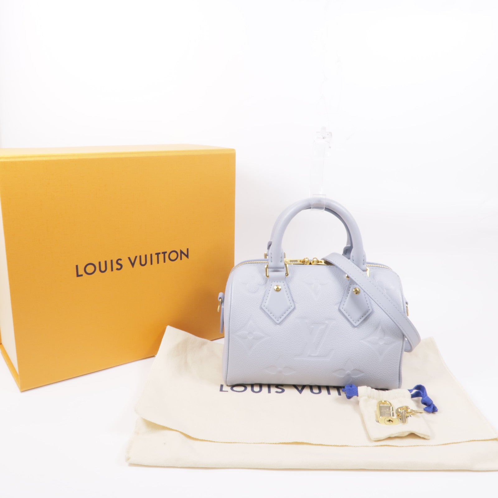 LOUIS VUITTON Monogram Empreinte Speedy Bandouliere 20金扣手挽肩背兩用袋