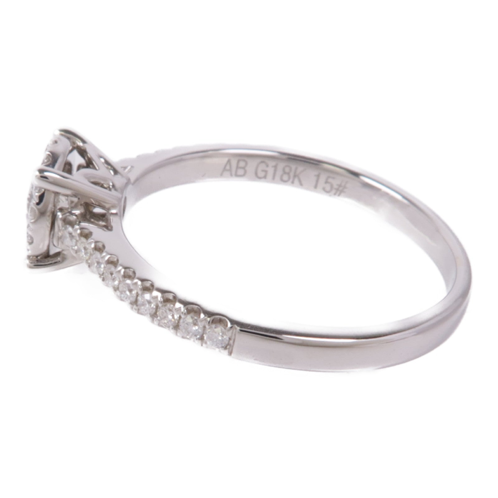 JEWELRY Diamond Ring 18K White Gold US#6.75
