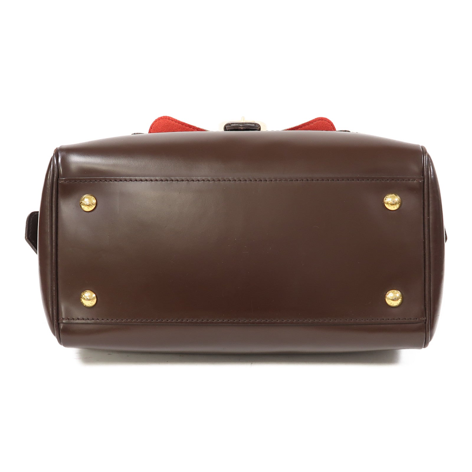 LOUIS VUITTON Damier Ebene Knightsbridge金扣手挽袋啡色