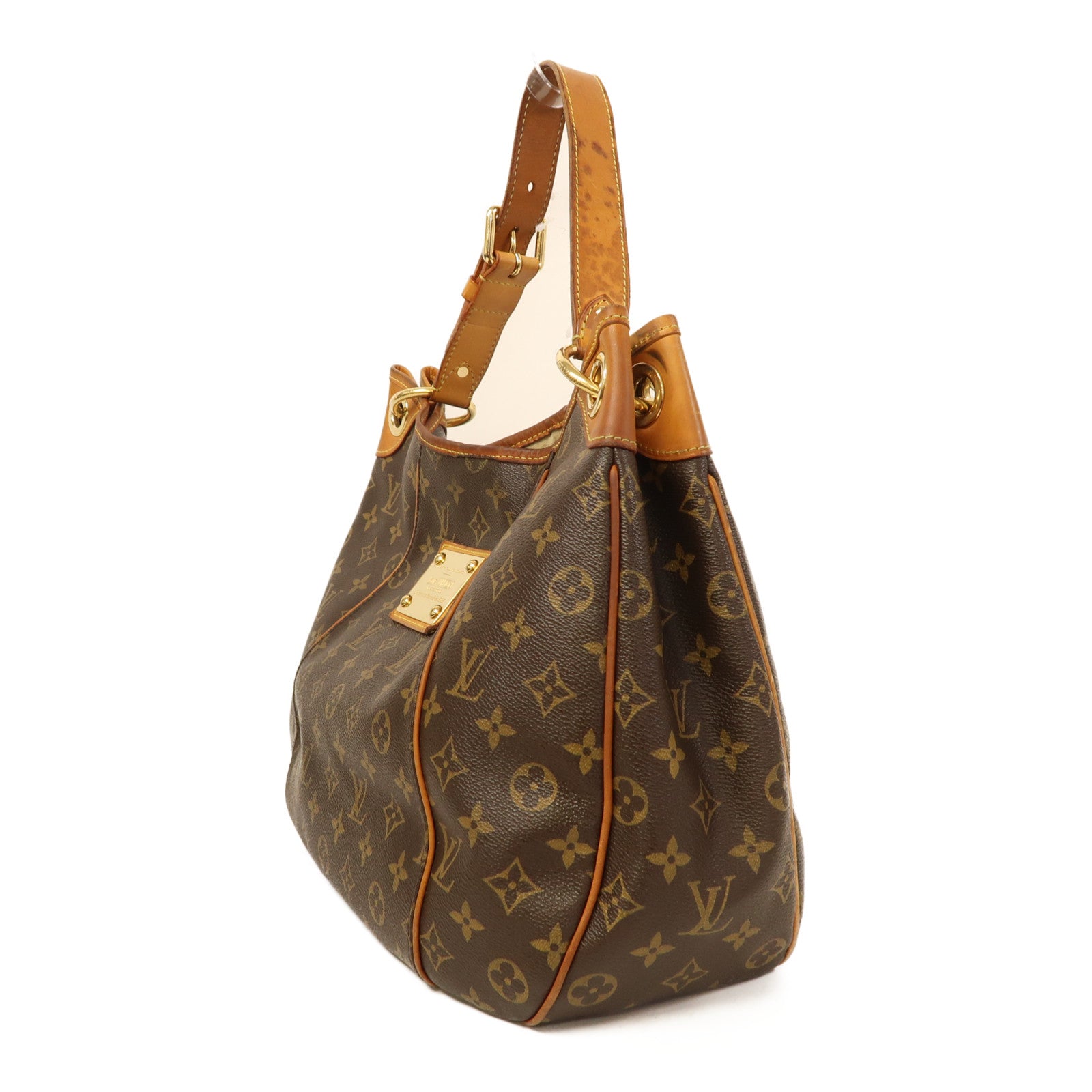 LOUIS VUITTON Monogram Galliera PM金扣肩背袋棕色