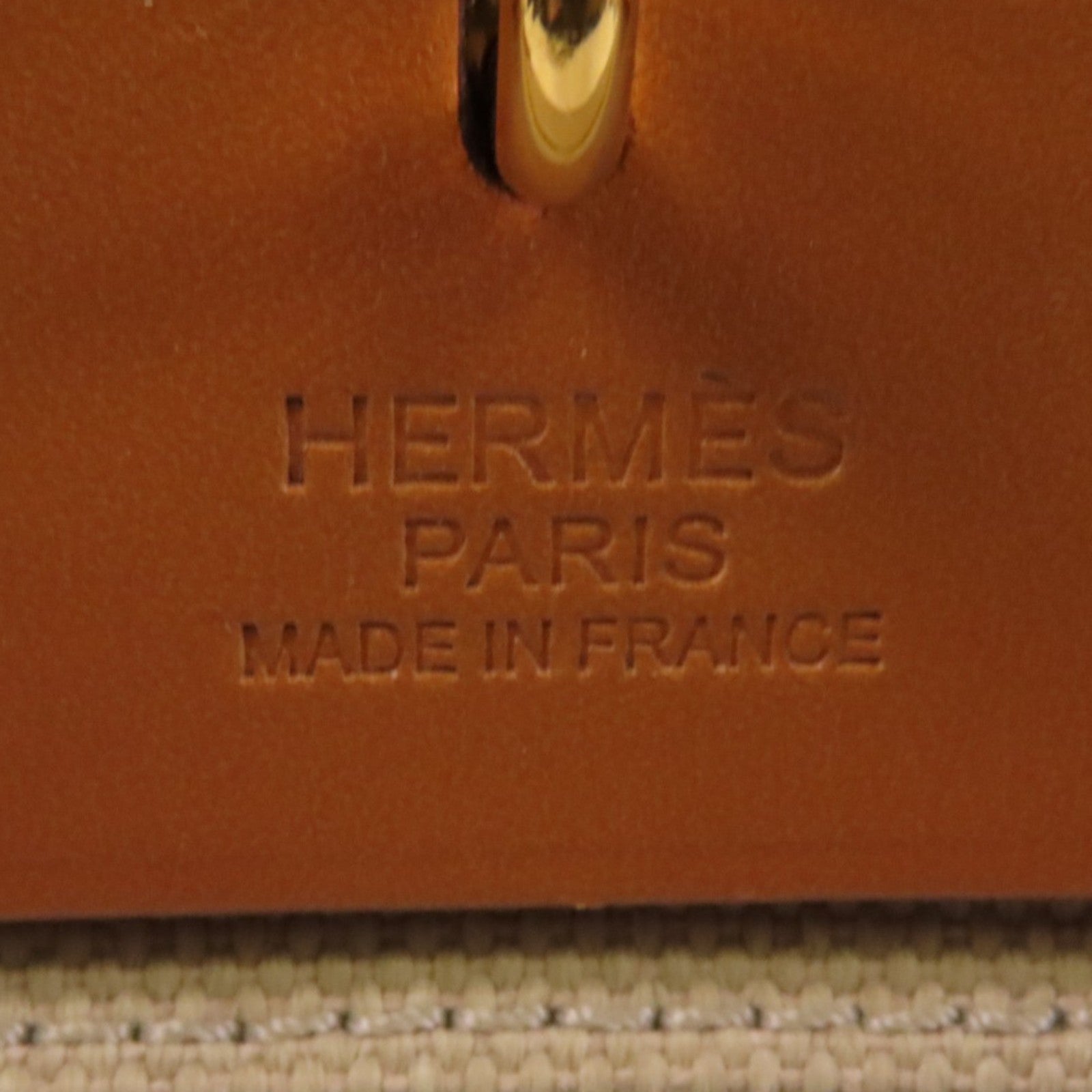 HERMES 帆布/皮革Herbag PM金扣手挽肩背兩用袋