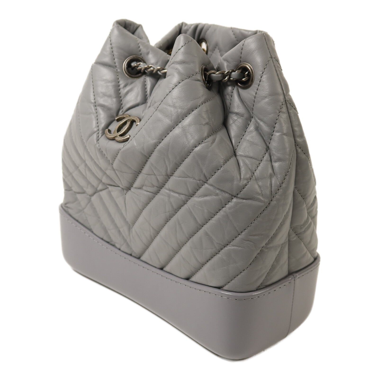 CHANEL 牛皮皮革Gabrielle BackPack鏈帶背包