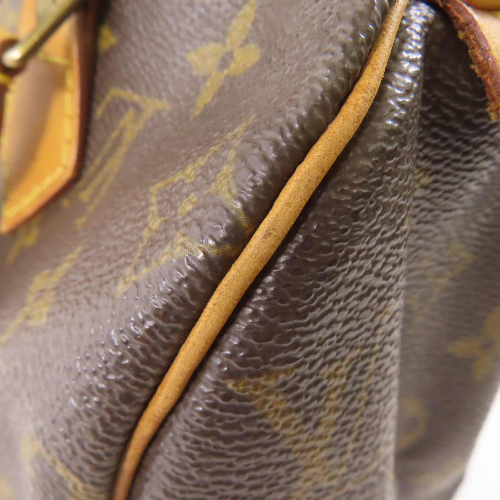 LOUIS VUITTON Monogram Speedy 25金扣手挽袋棕色