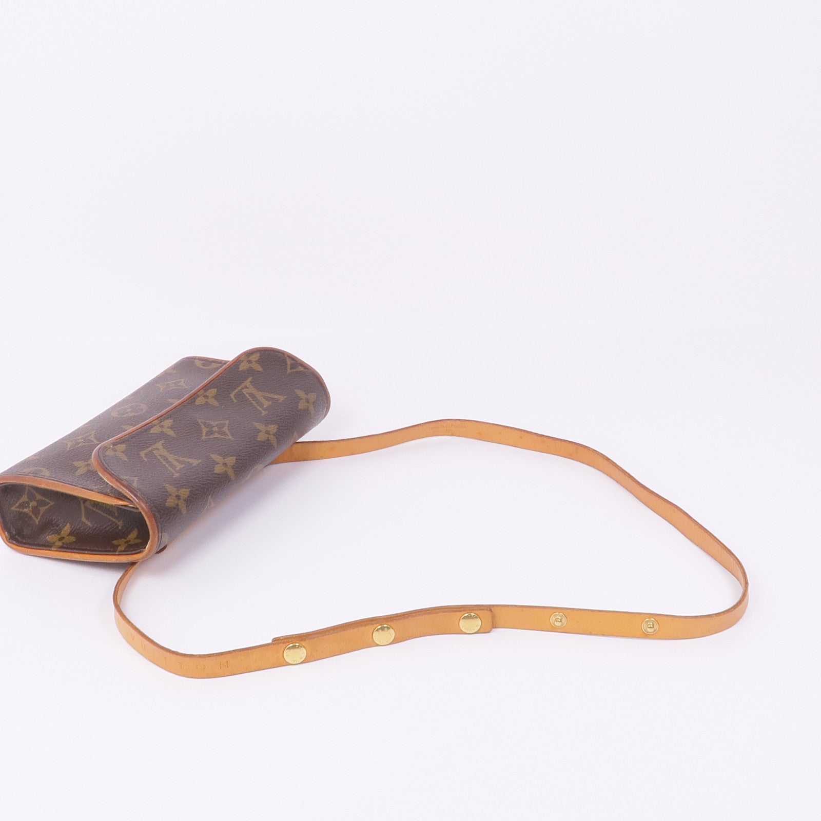 LOUIS VUITTON Monogram Pochette Florentine金扣腰包