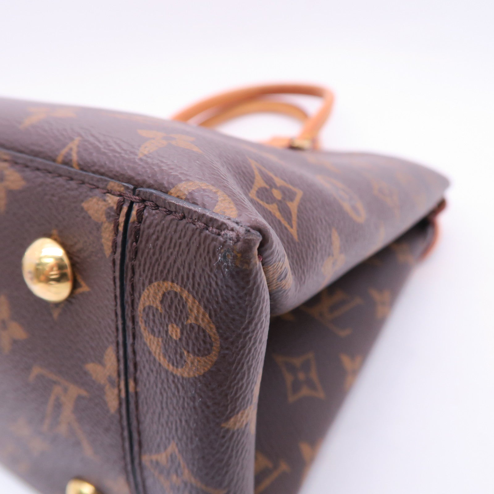 LOUIS VUITTON 【激減優惠】Monogram Flower Tote金扣手挽肩背兩用袋啡色