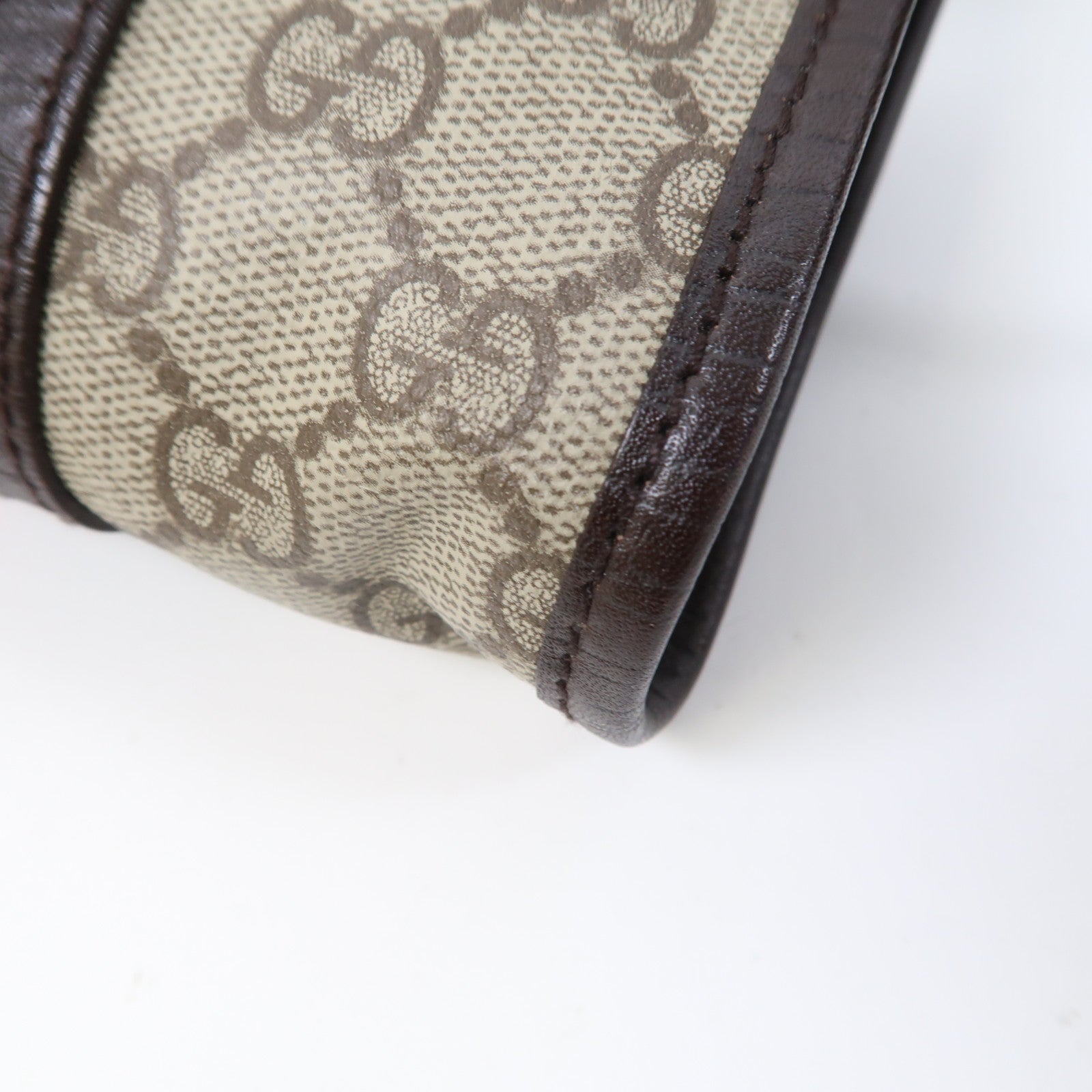 GUCCI 塗層帆布Waist Bag銀扣腰包啡色