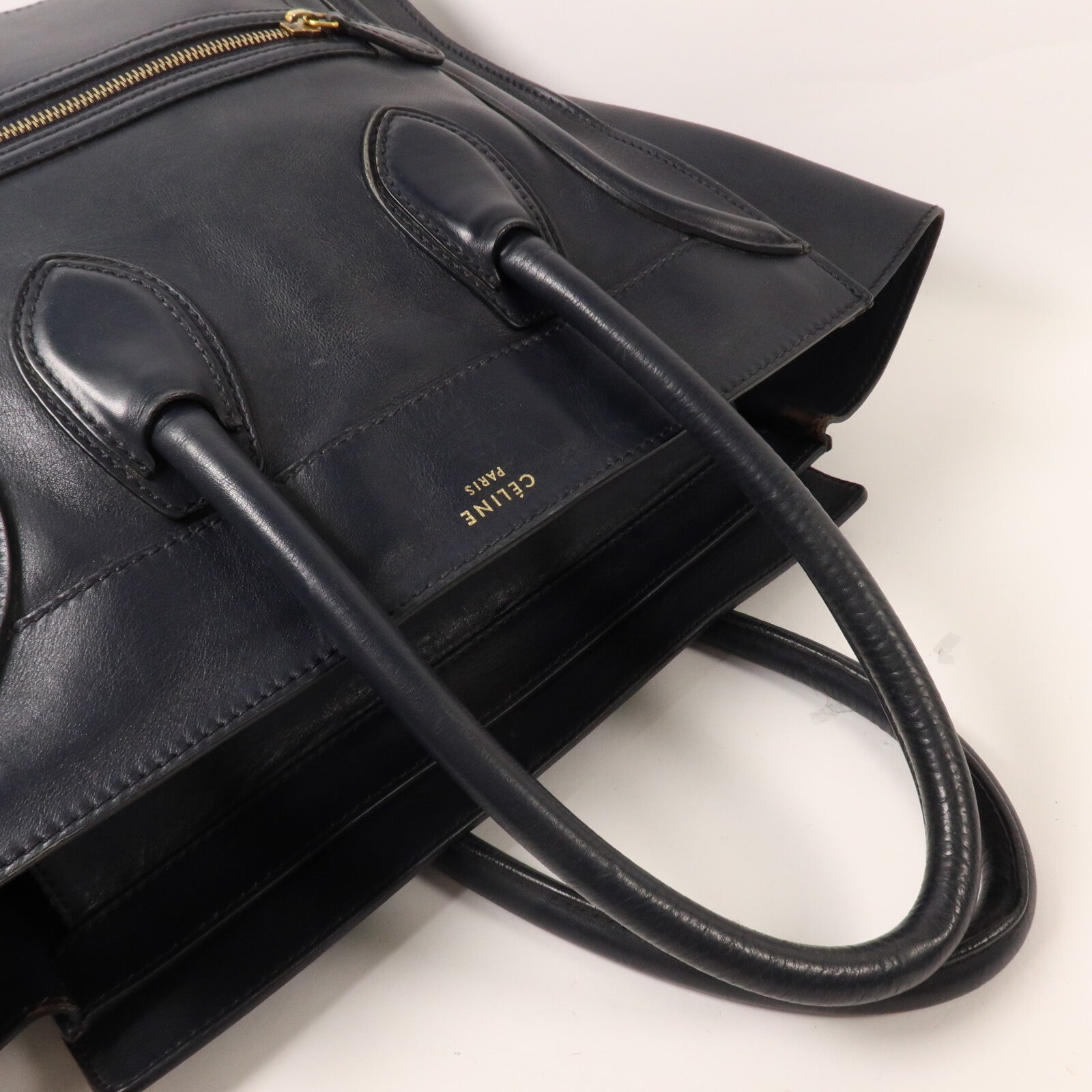 CELINE 牛皮皮革Micro Luggage手挽袋