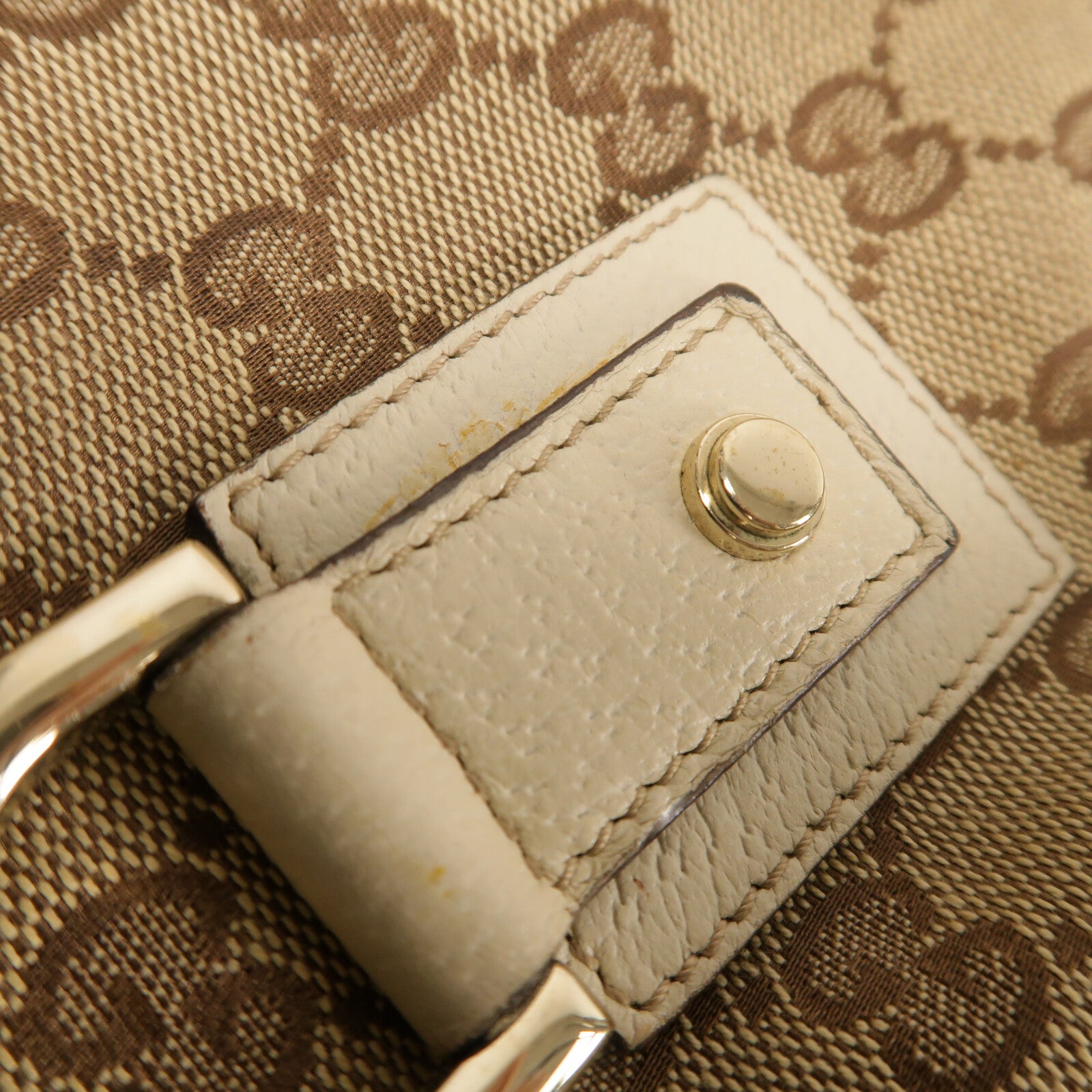 GUCCI 帆布Shoulder Bag金扣肩背袋