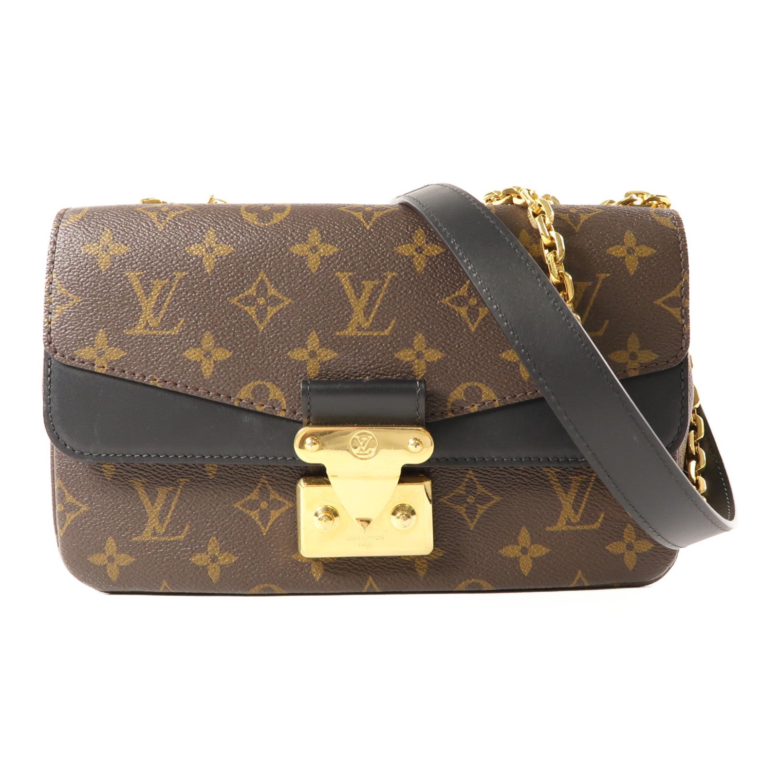 LOUIS VUITTON Monogram Marceau金扣肩背袋棕色