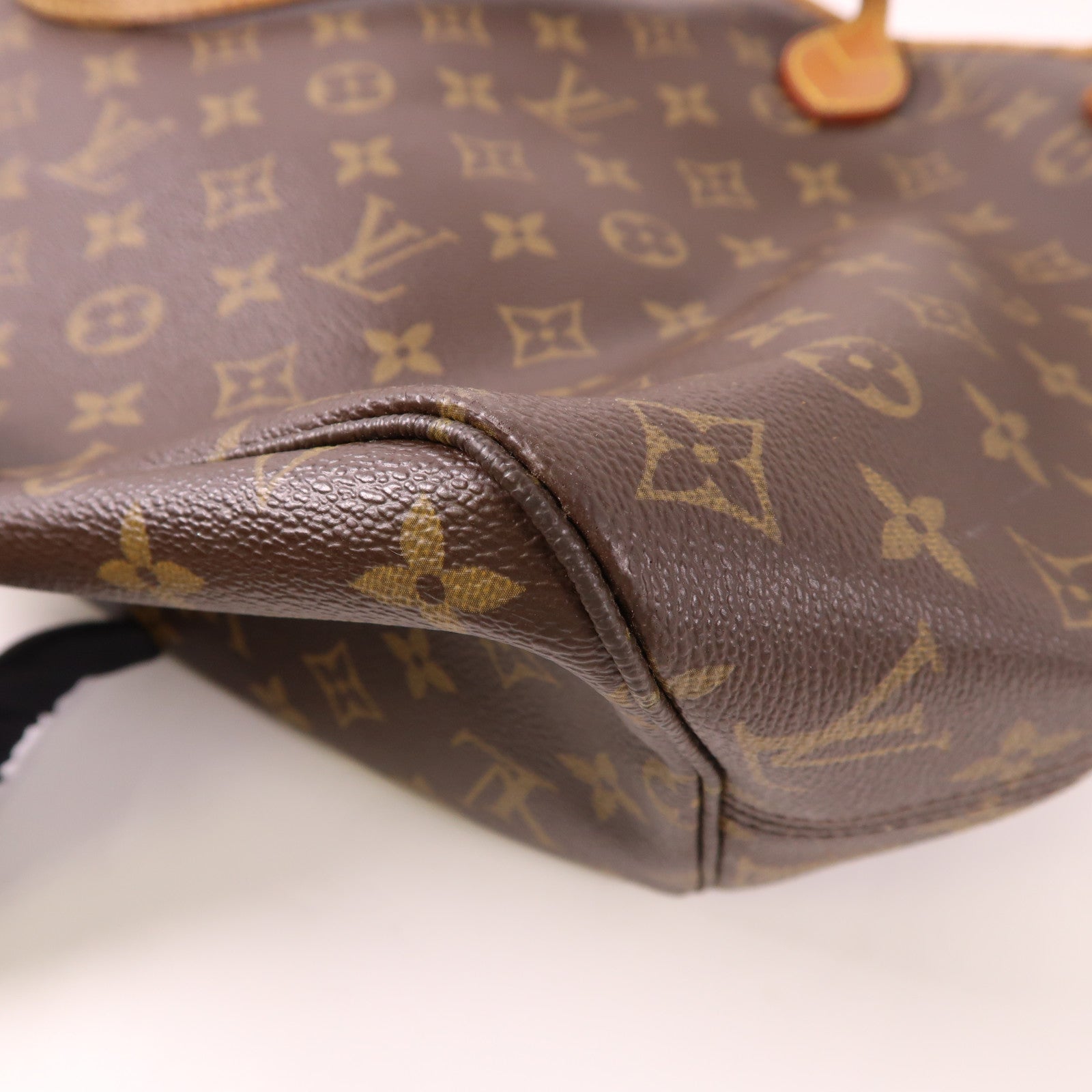 LOUIS VUITTON Monogram Neverfull MM金扣手挽袋
