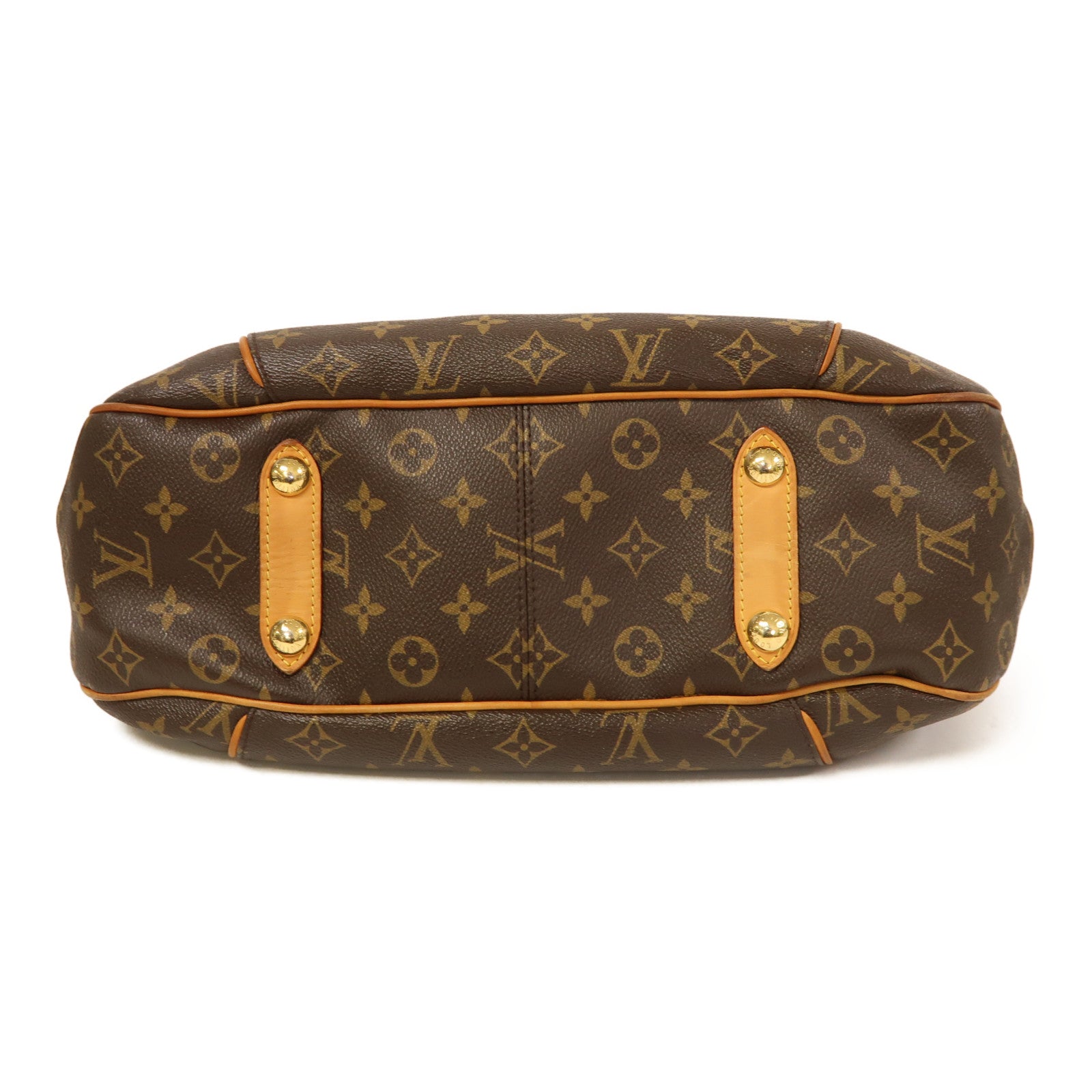 LOUIS VUITTON Monogram Galliera PM金扣肩背袋棕色