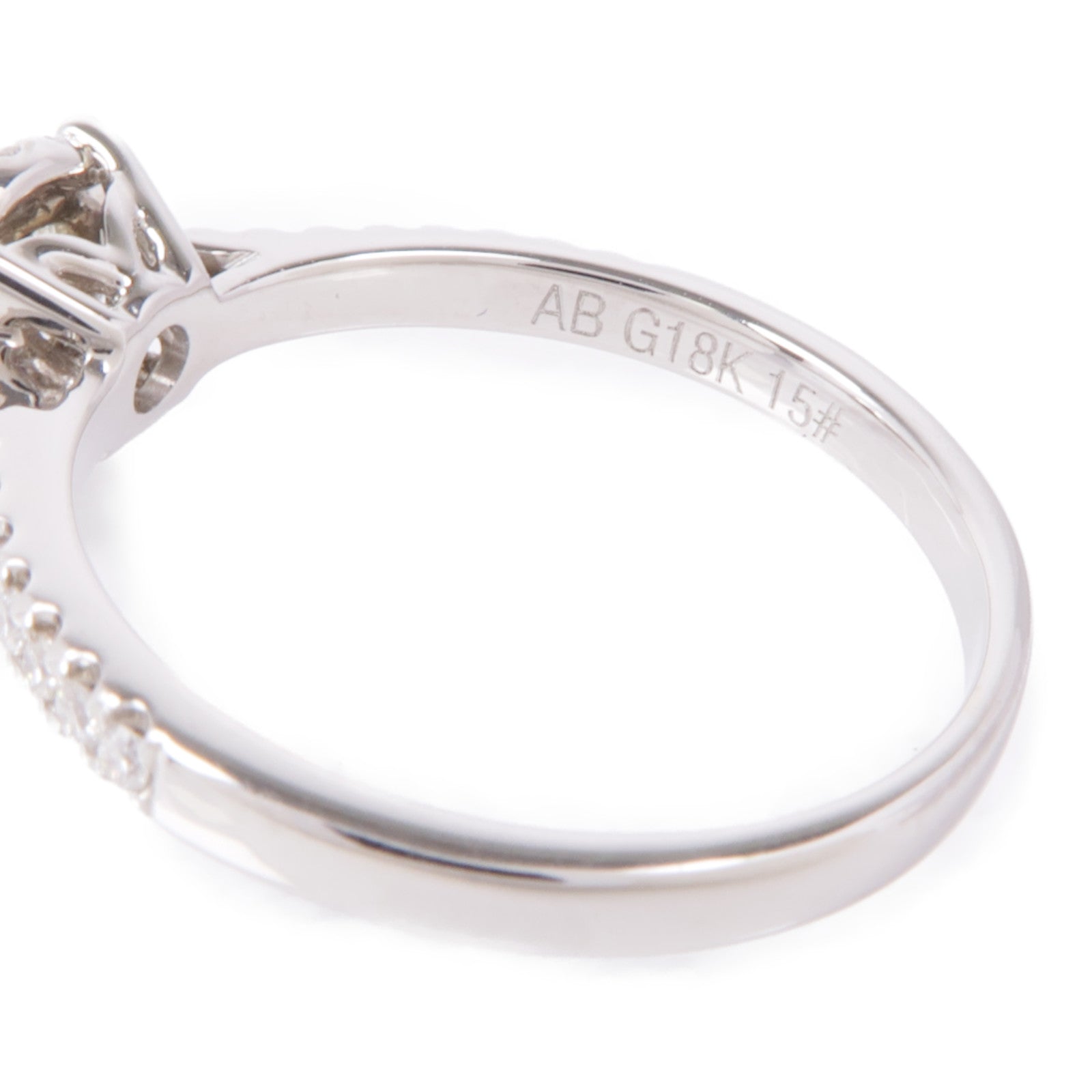 JEWELRY Diamond Ring 18K White Gold US#6.75