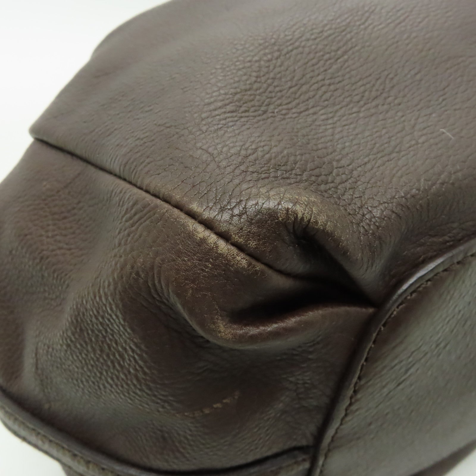 Chloe 【清倉大減價】牛皮皮革Shoulder Bag金扣肩背袋啡色