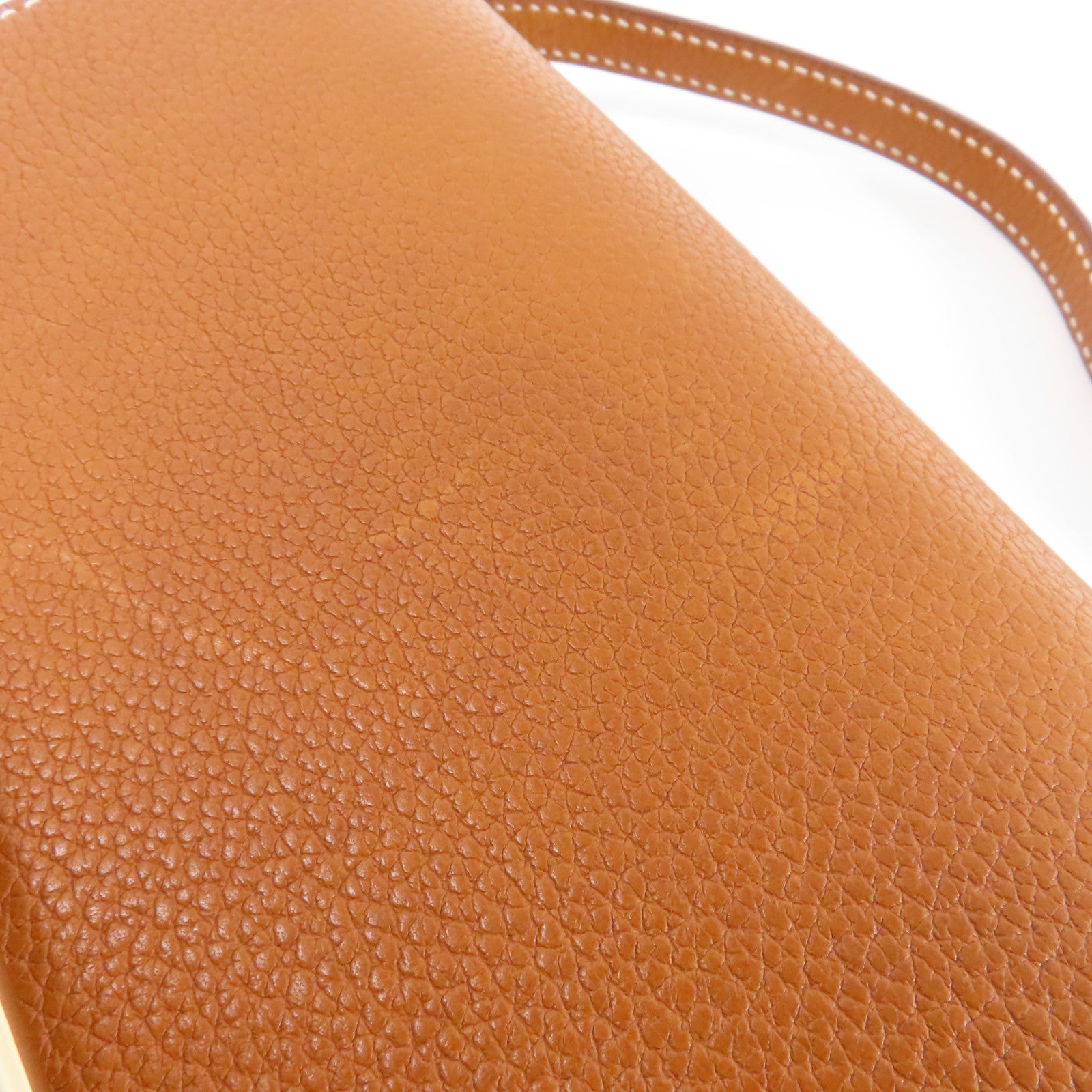 HERMES Barenia Faubourg皮革Mini Roulis金扣肩背袋啡色