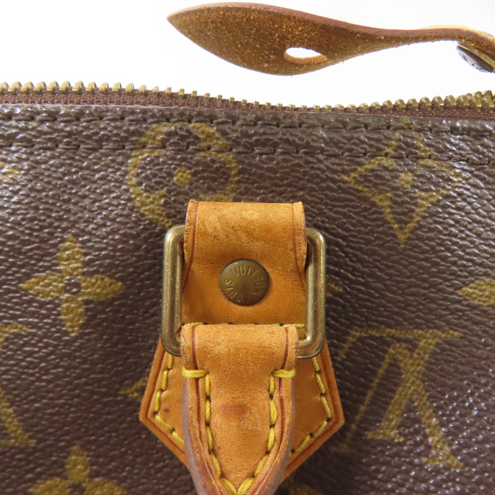 LOUIS VUITTON Monogram Speedy 25金扣手挽袋棕色