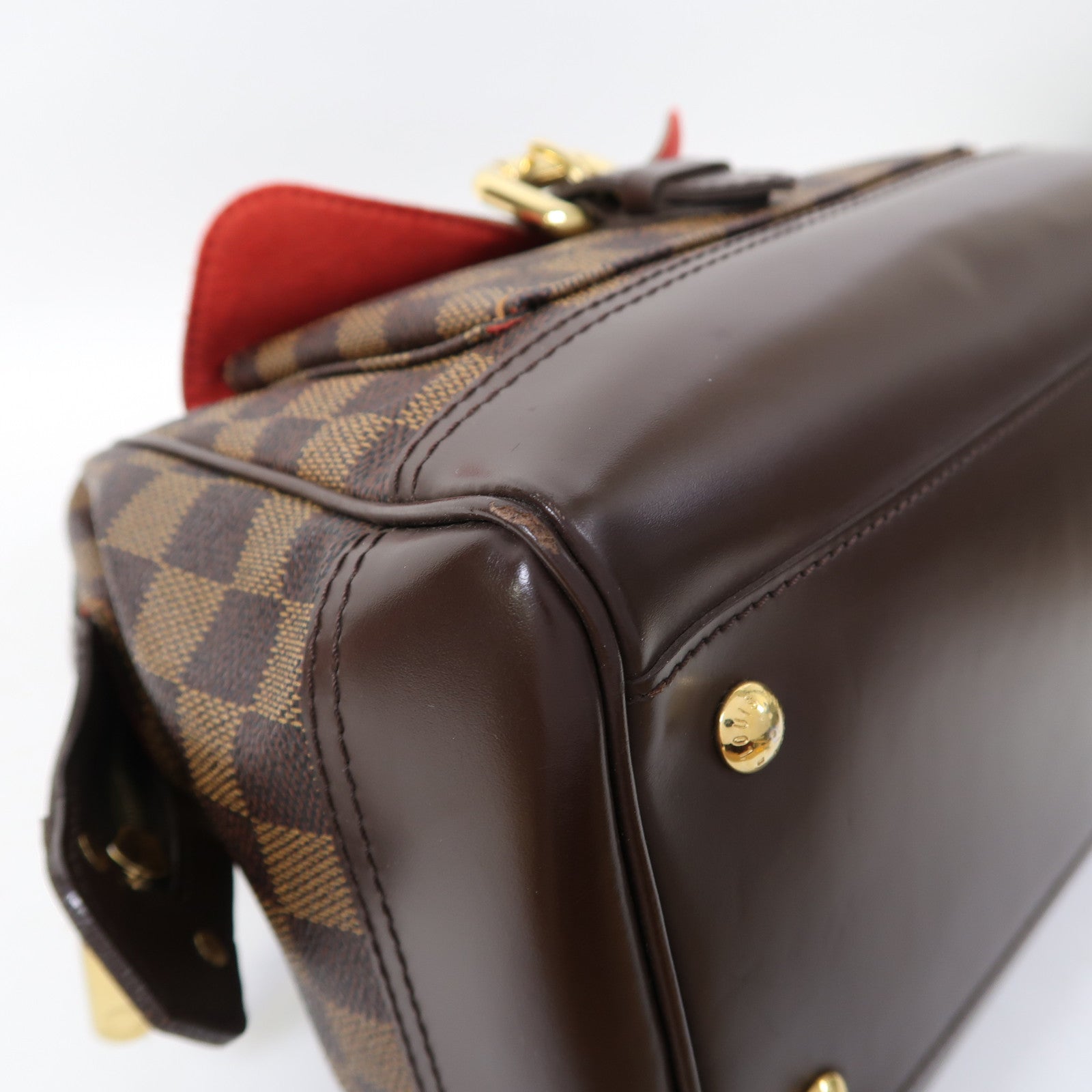 LOUIS VUITTON Damier Ebene Knightsbridge金扣手挽袋啡色