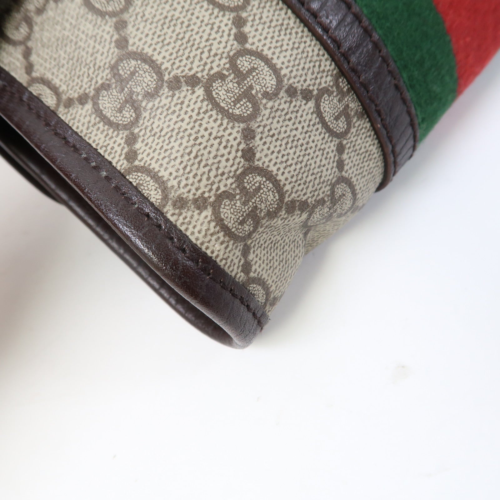 GUCCI 塗層帆布Waist Bag銀扣腰包啡色