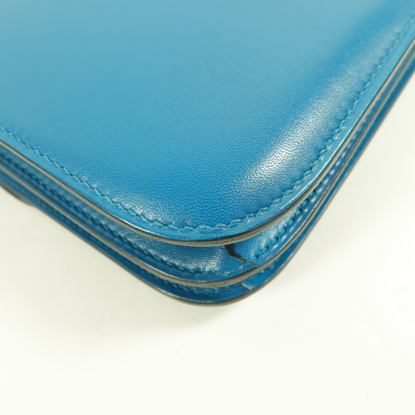HERMES Swift皮革Constance Mini肩背袋Bleu Zanzibar