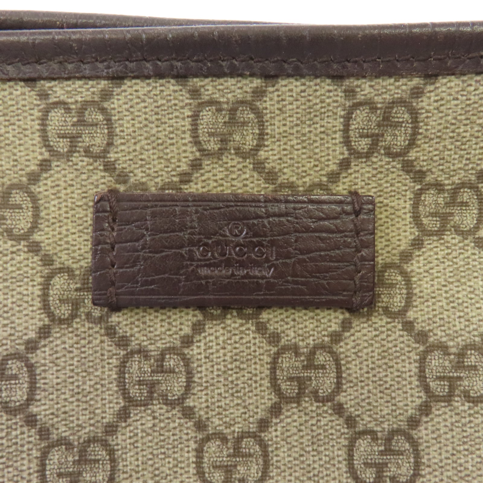 GUCCI 塗層帆布Tote Bag銀扣手挽袋棕色