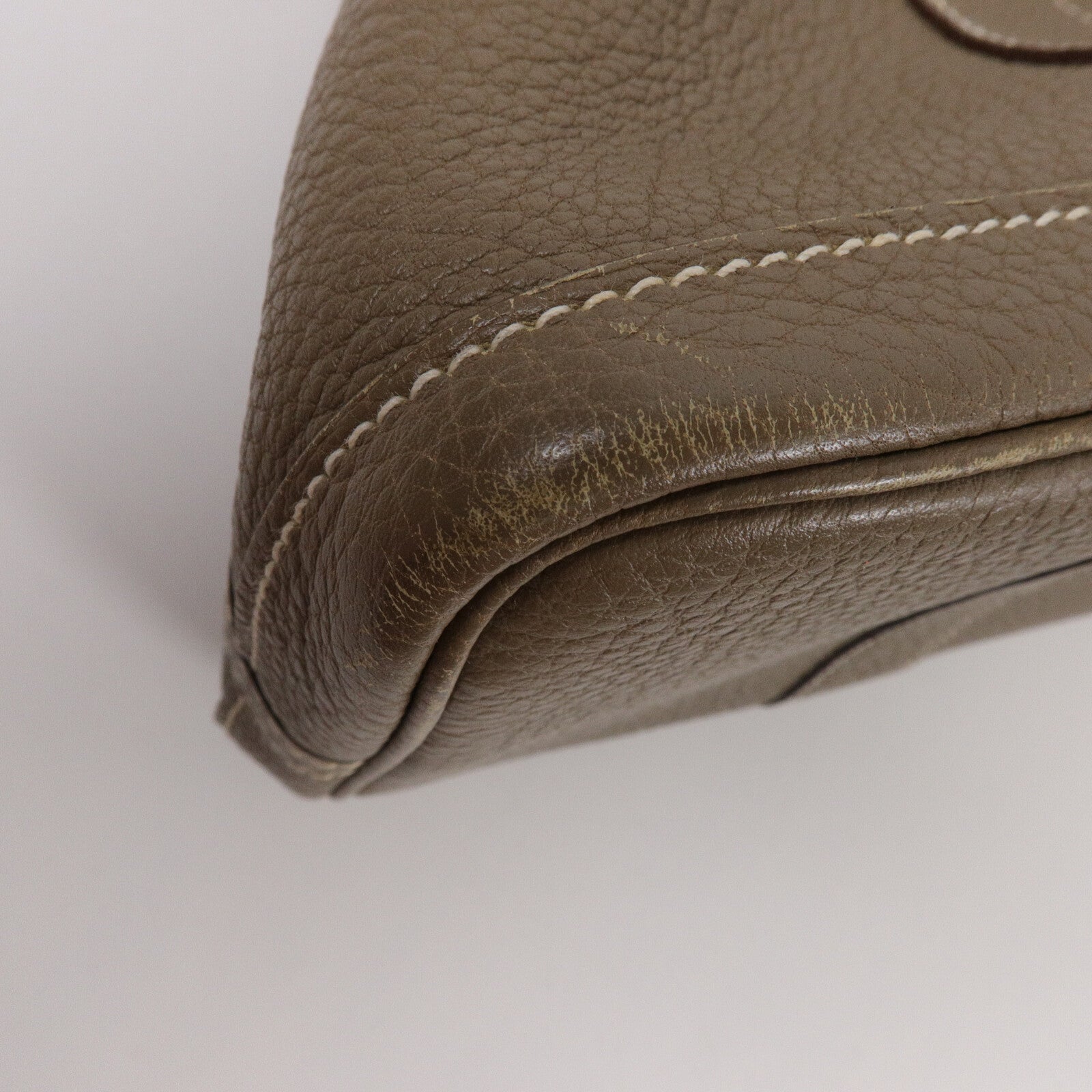 HERMES Negonda皮革Garden Party TPM手挽袋Etoupe