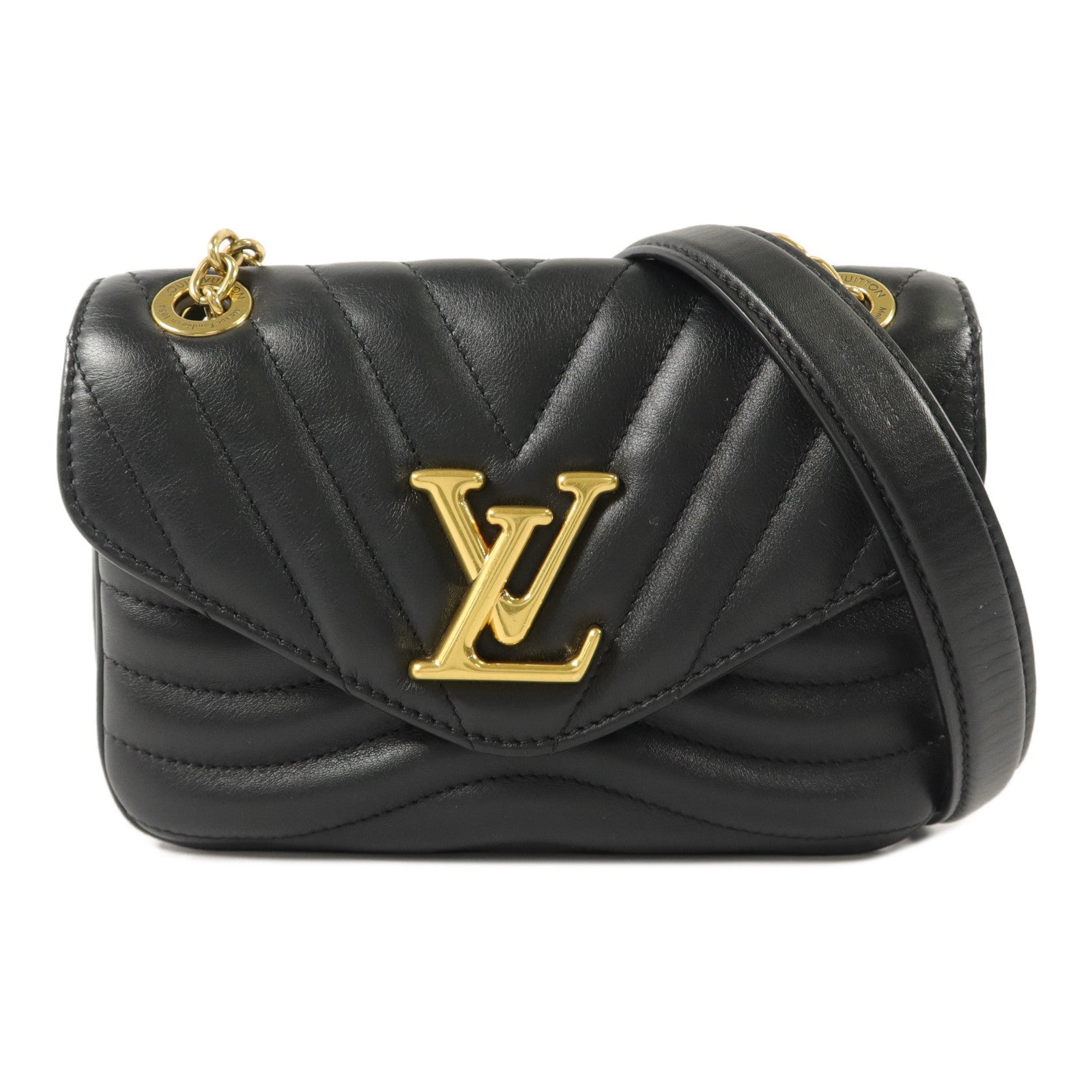 LOUIS VUITTON 牛皮皮革New Wave Chain Bag PM鏈帶肩背袋