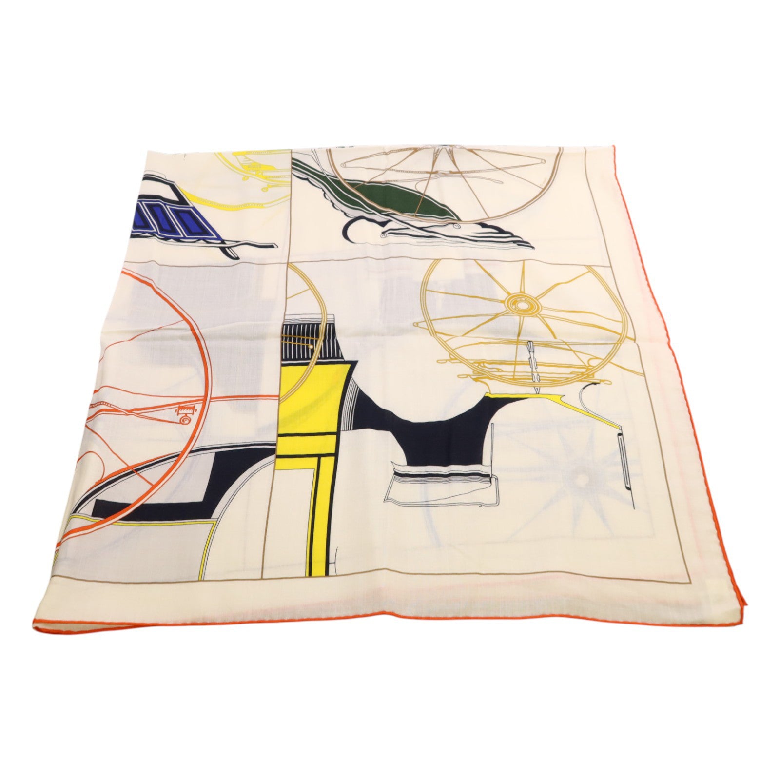 HERMES 【激減優惠】羊絨/絲質Mors A Jouets Bandana Shawl 140絲巾