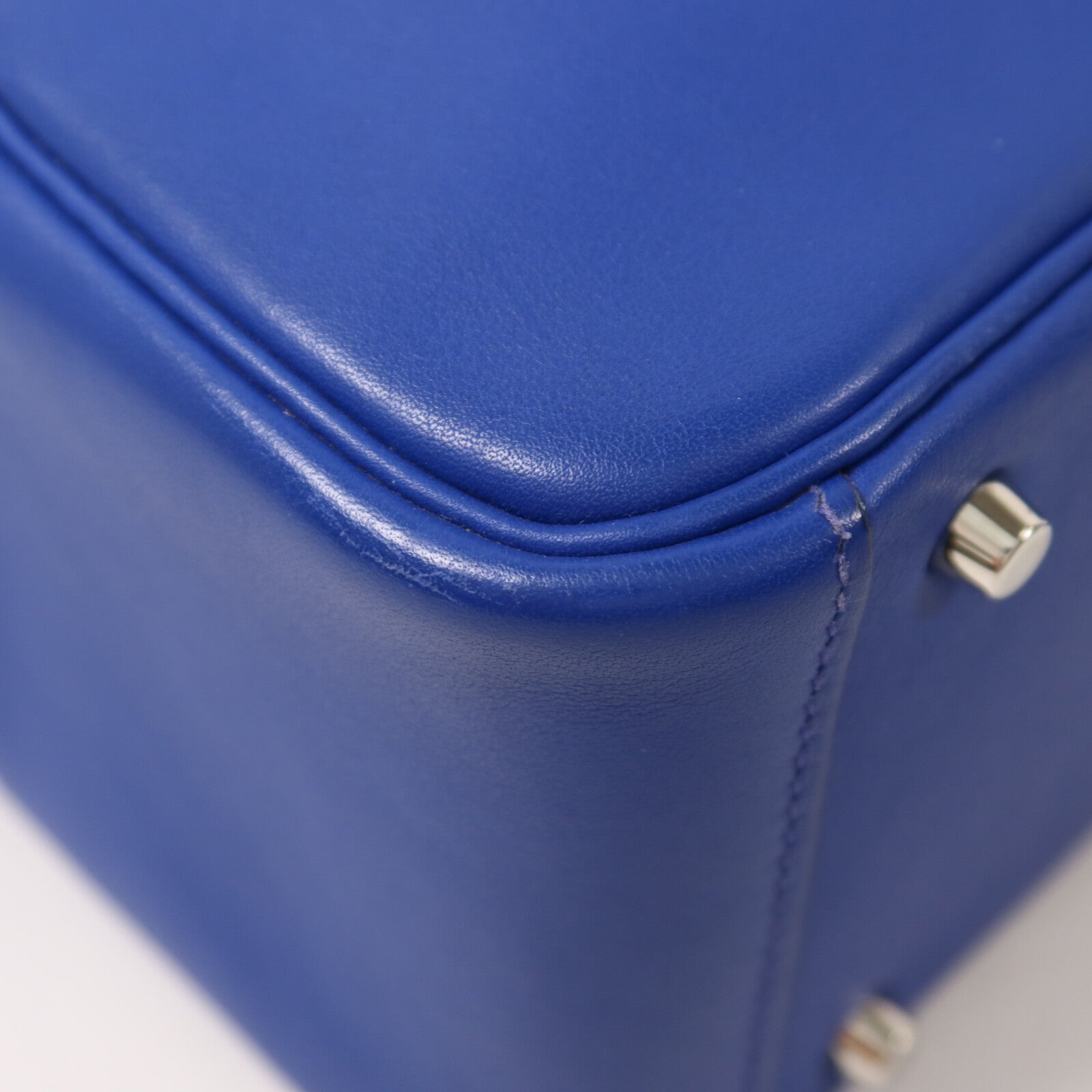 HERMES Swift皮革Mini Lindy手挽肩背兩用袋Bleu Royal/Menthe