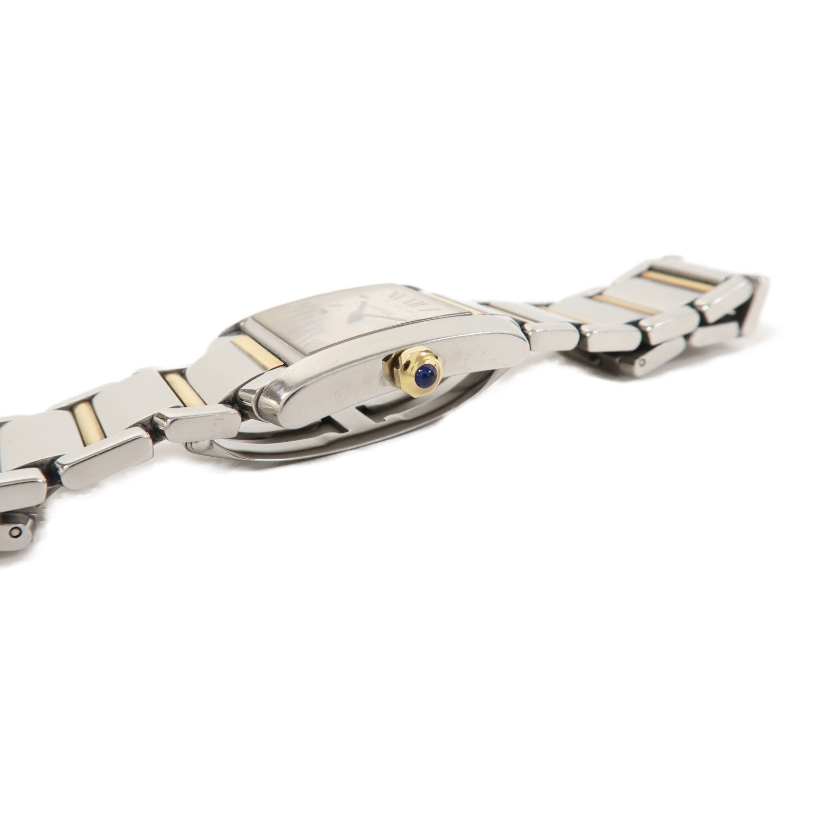 CARTIER Tank Francaise不鏽鋼手錶石英機芯米色