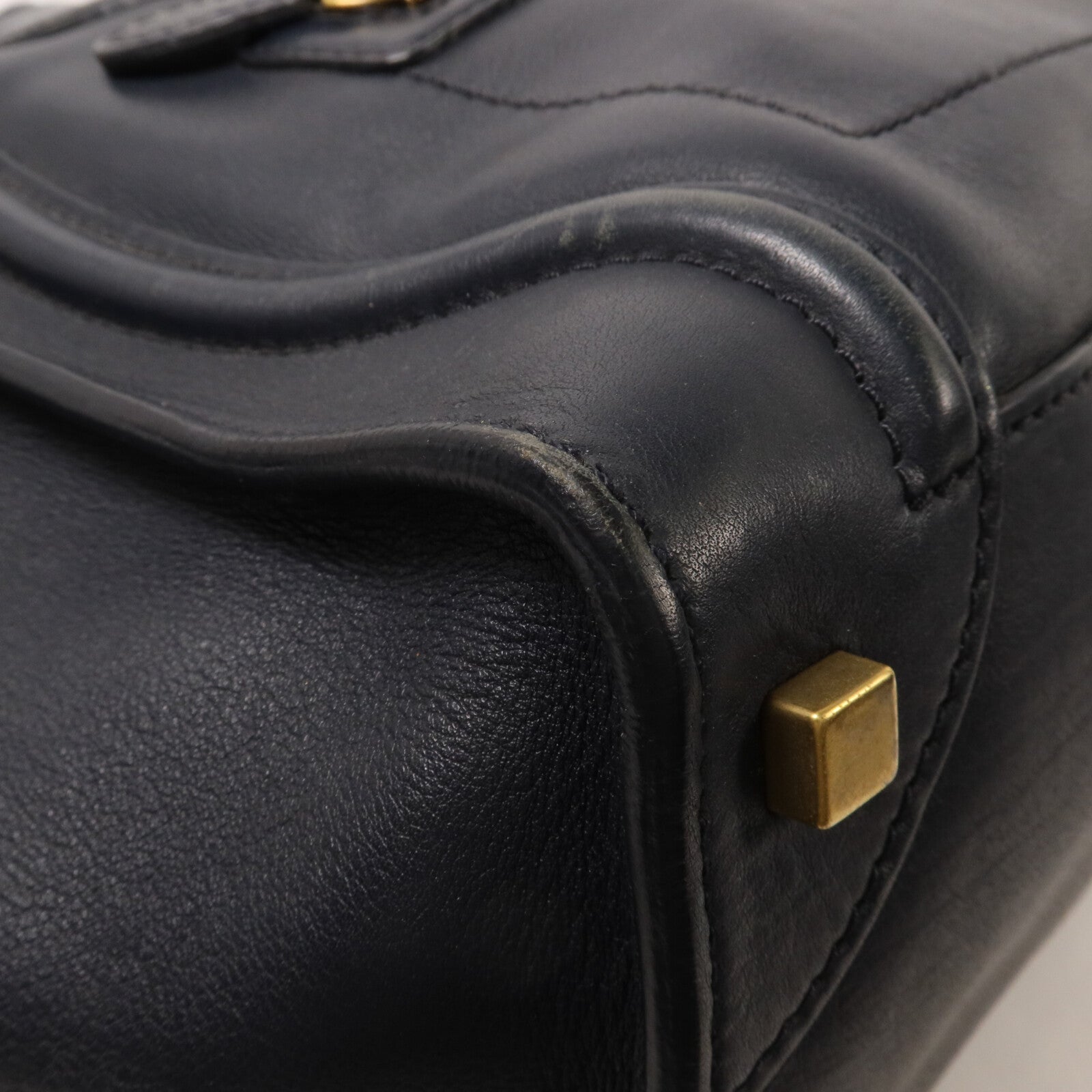 CELINE 牛皮皮革Micro Luggage手挽袋