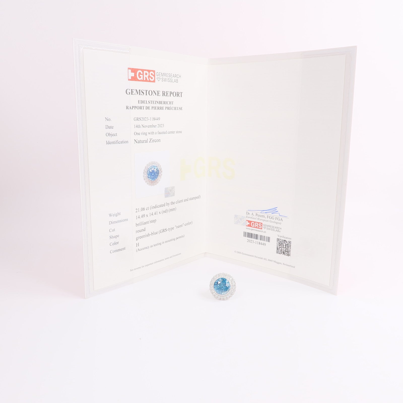 JEWELRY 18K白金Zircon Ring鋯石/鑽石戒指