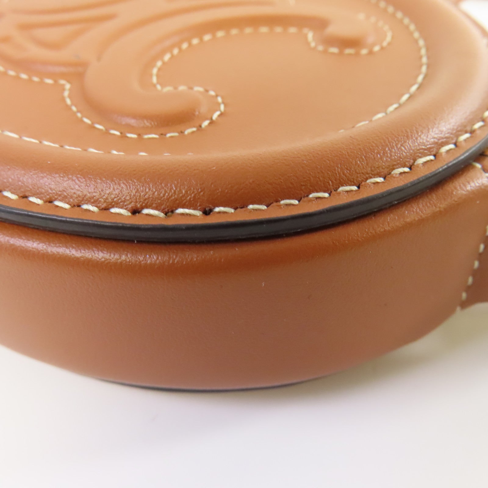 CELINE **【激減優惠】牛皮皮革Coin pouch金扣手拿包啡色