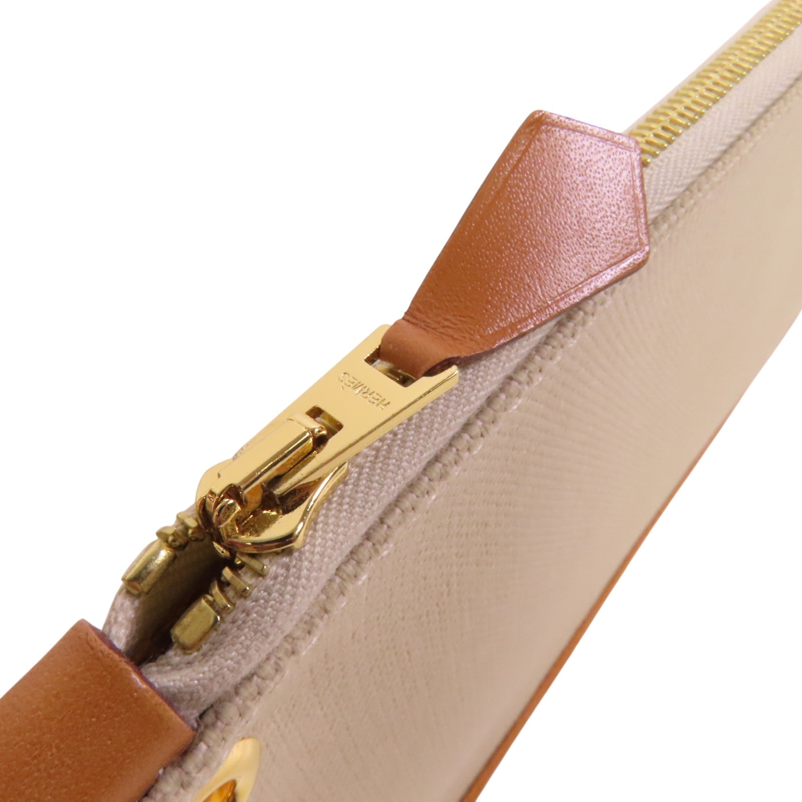 HERMES 帆布/皮革Herbag PM金扣手挽肩背兩用袋