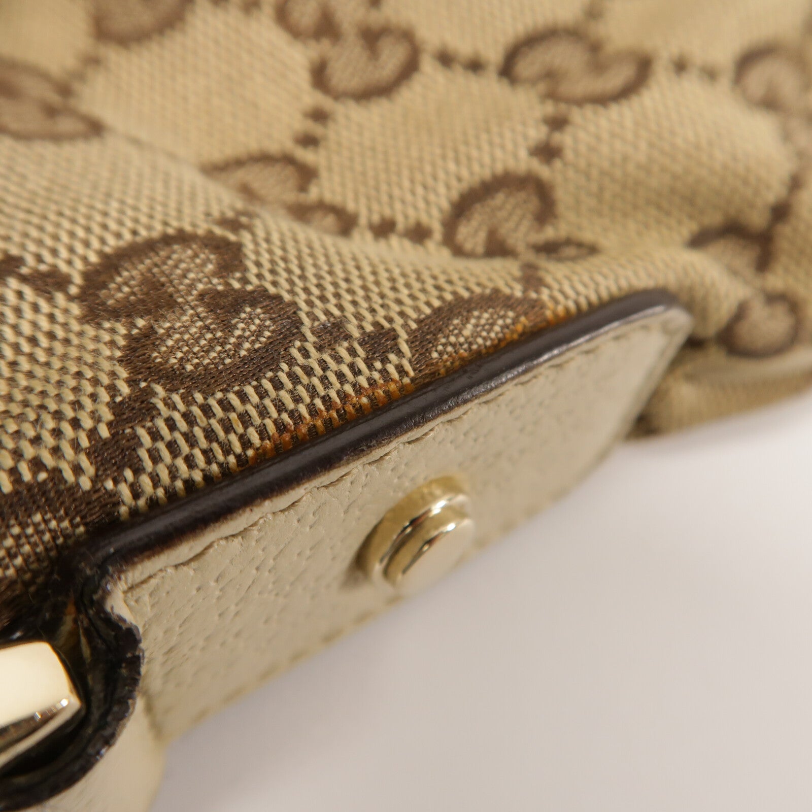 GUCCI 帆布Shoulder Bag金扣肩背袋