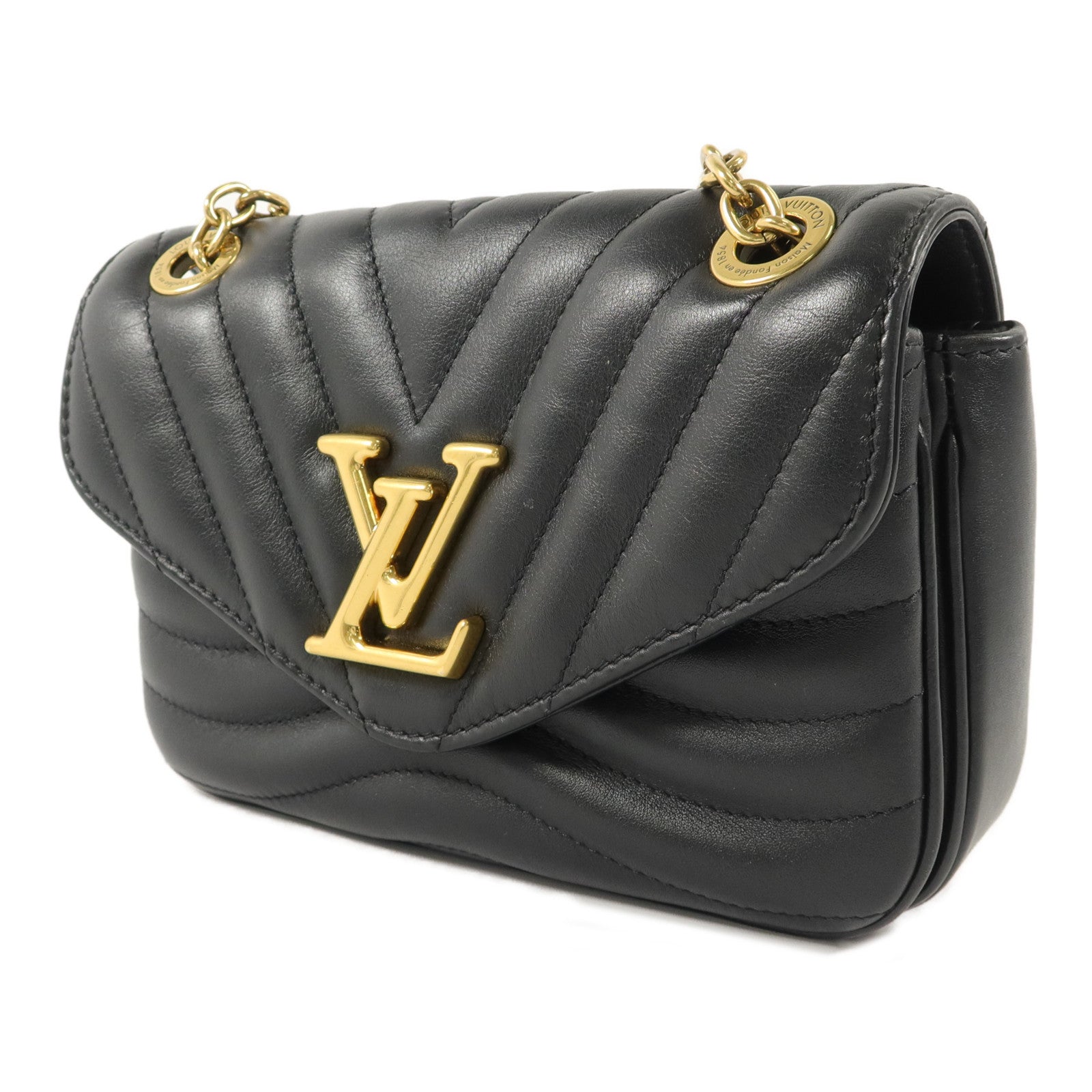 LOUIS VUITTON 牛皮皮革New Wave Chain Bag PM鏈帶肩背袋